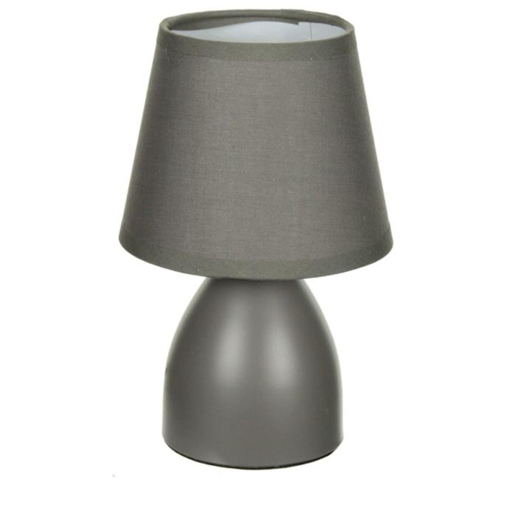 Lampe de chevet déco 19cm - gris