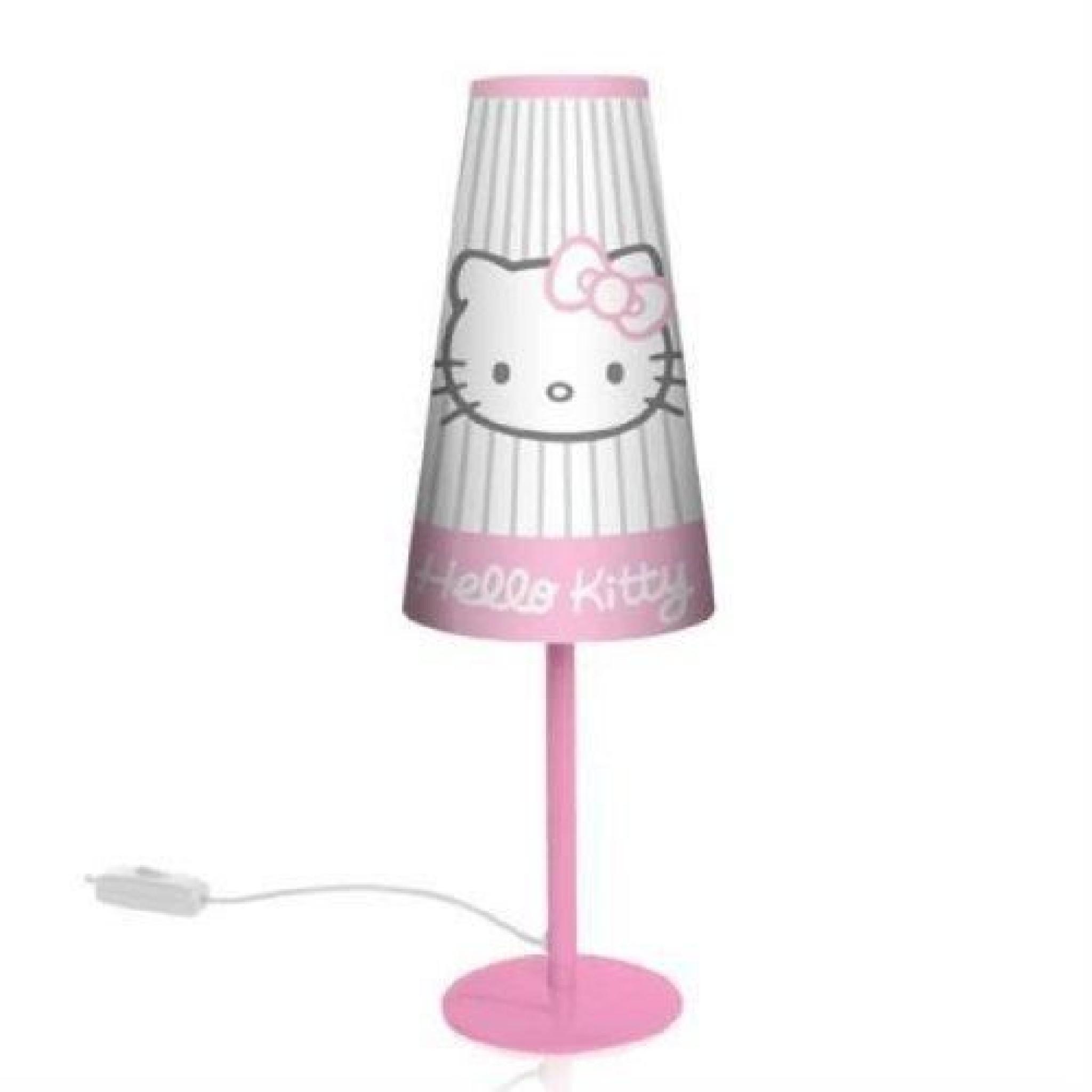 Lampe de Table Rayures Hello Kitty Design Original