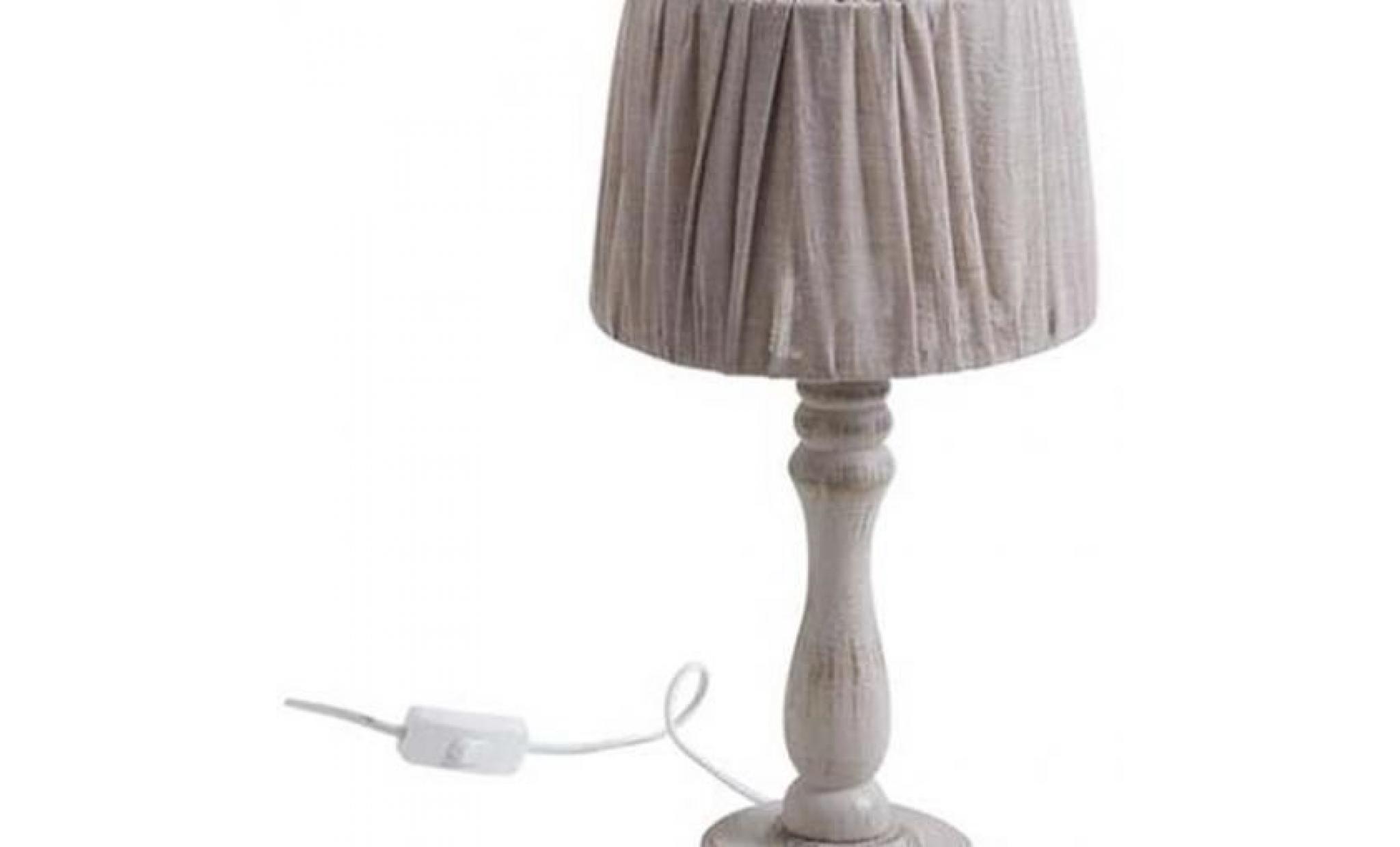 lampe de chevet en bois gris