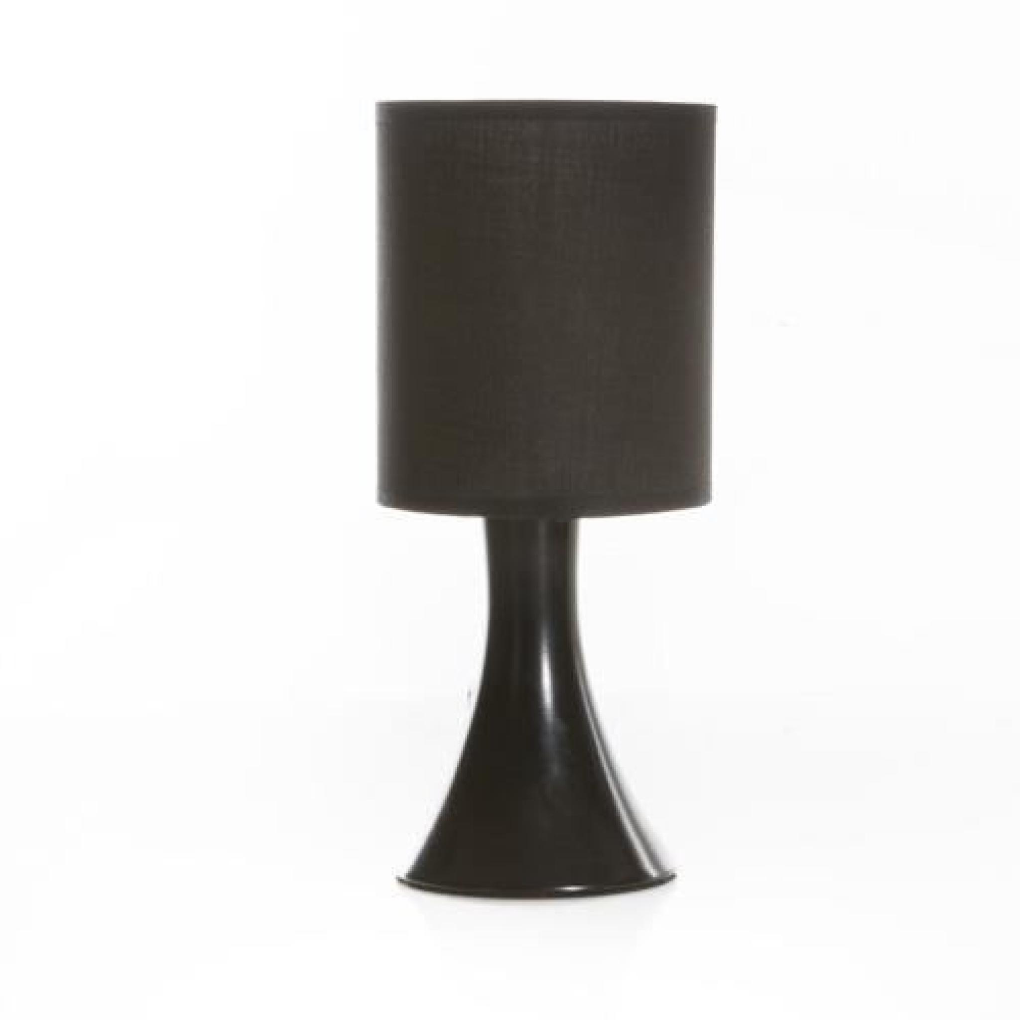 Lampe de chevêt Touch - H. 28 cm. - Noir