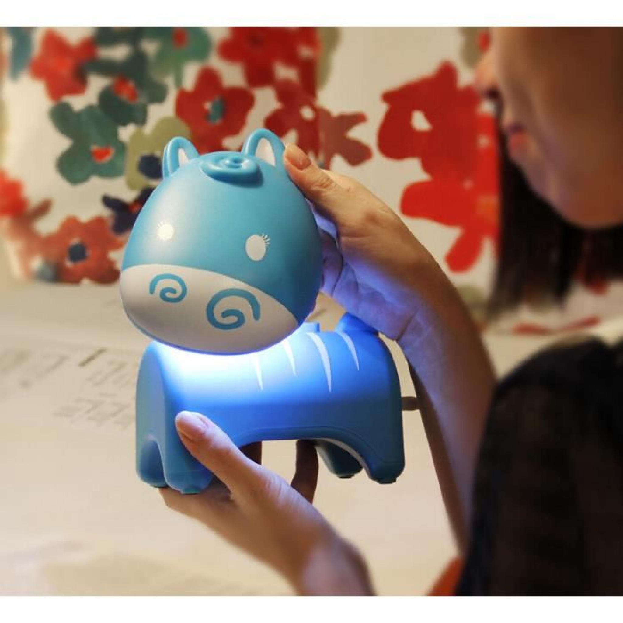 Lampe de lecture de l'apprentissage créatif tableau LED bande dessinée de la lampe mini-cheval Meng étudiants Lamp (blanc)