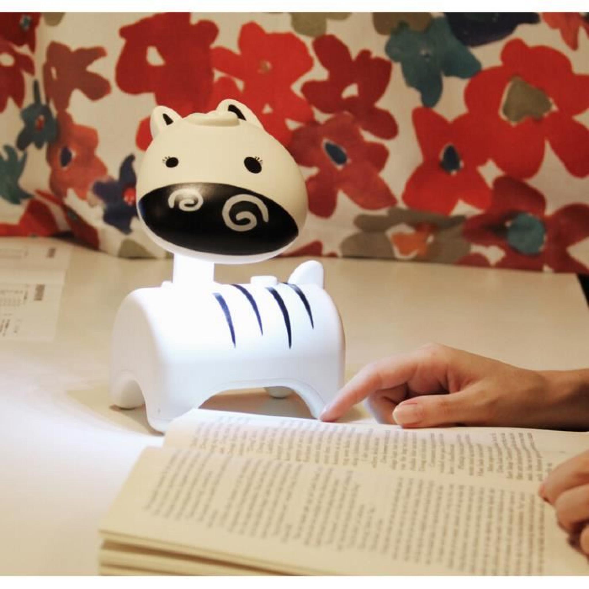 Lampe de lecture de l'apprentissage créatif tableau LED bande dessinée de la lampe mini-cheval Meng étudiants Lamp (blanc) pas cher