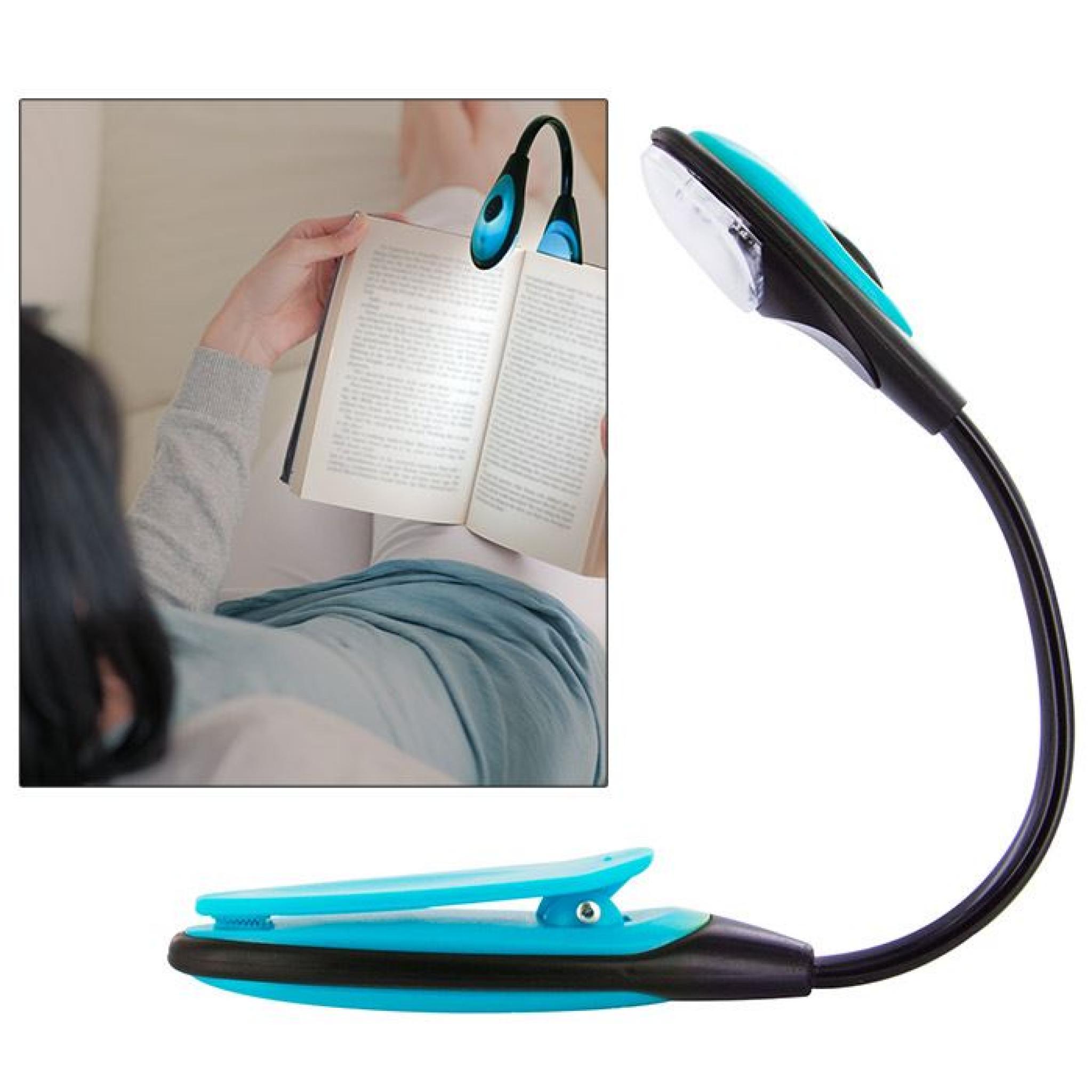 Lampe de lecture flexible LED bleu