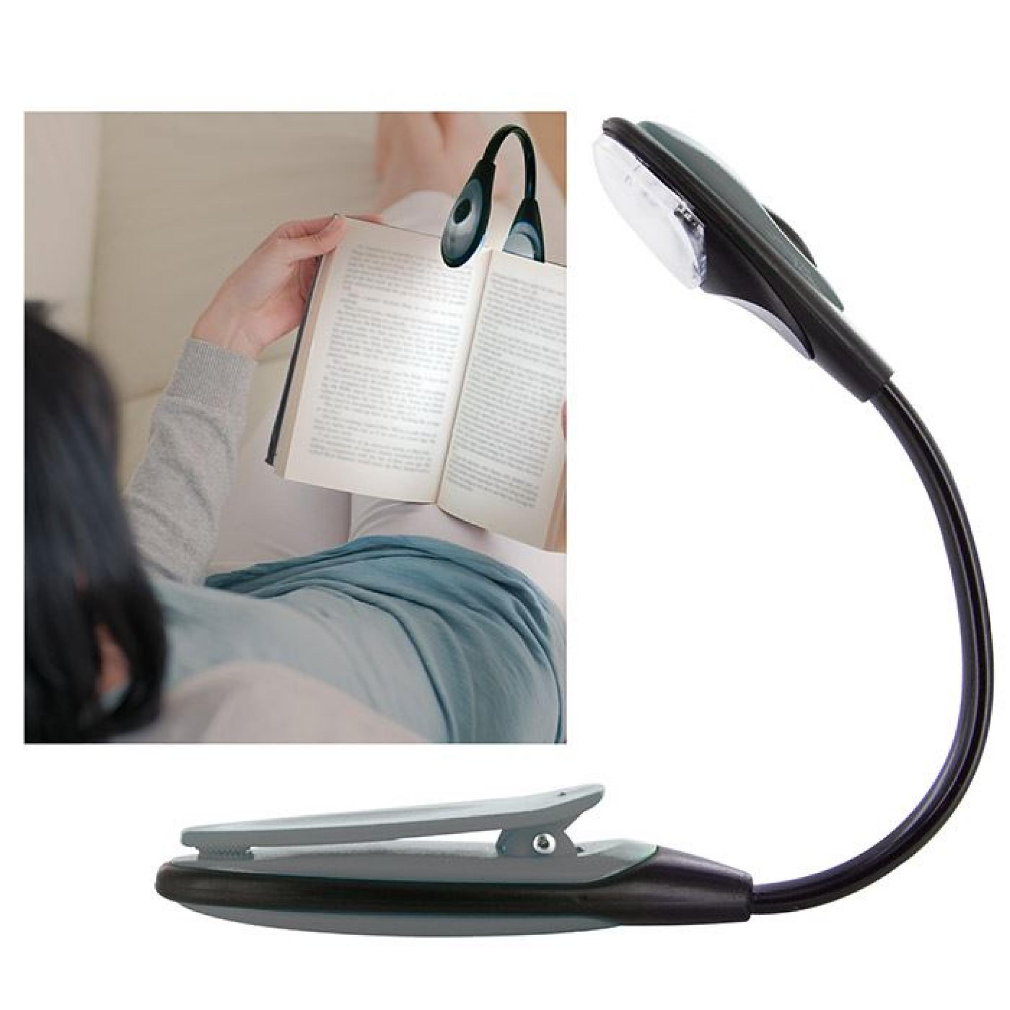 Lampe de lecture flexible LED gris
