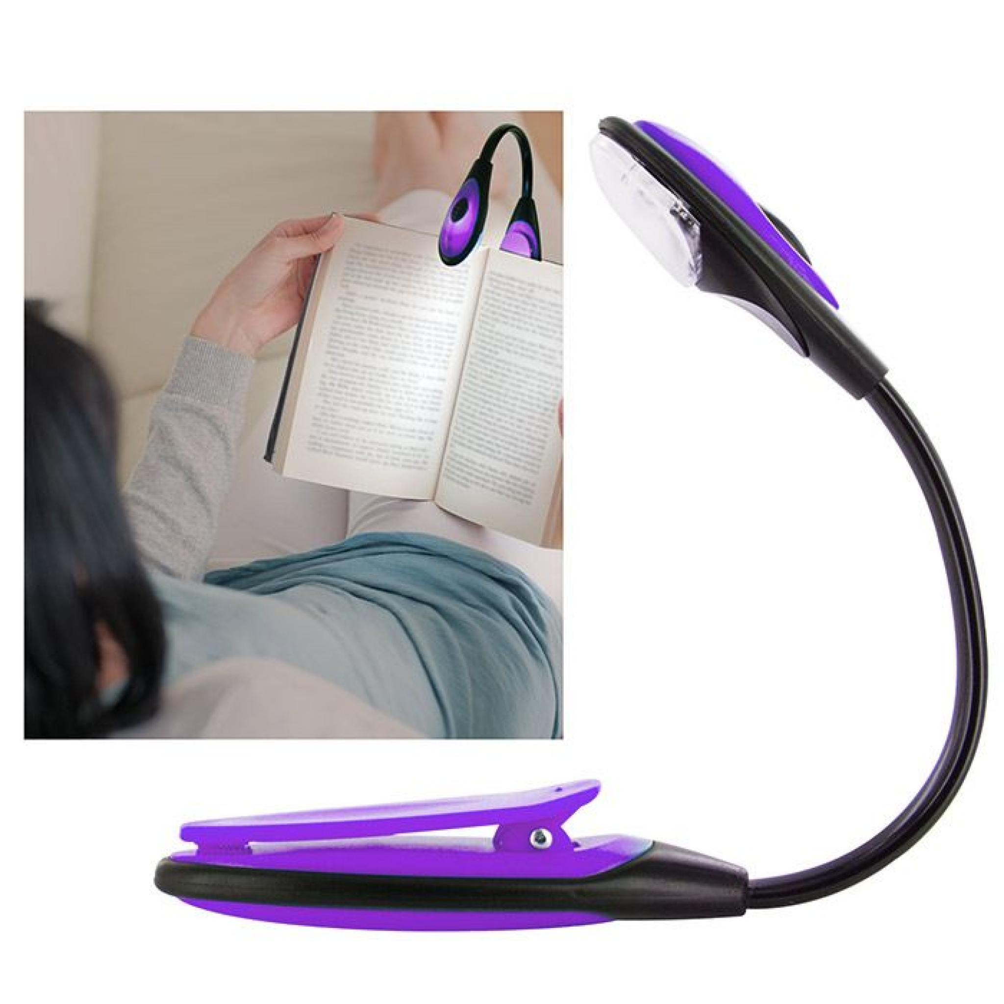Lampe de lecture flexible LED violet