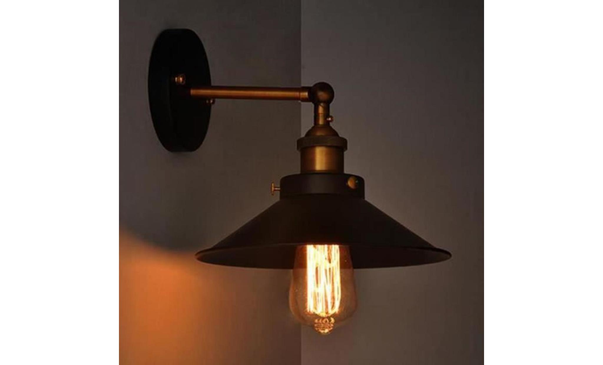 lampe de mur de parapluie noir style loft applique vintage retro bracket light