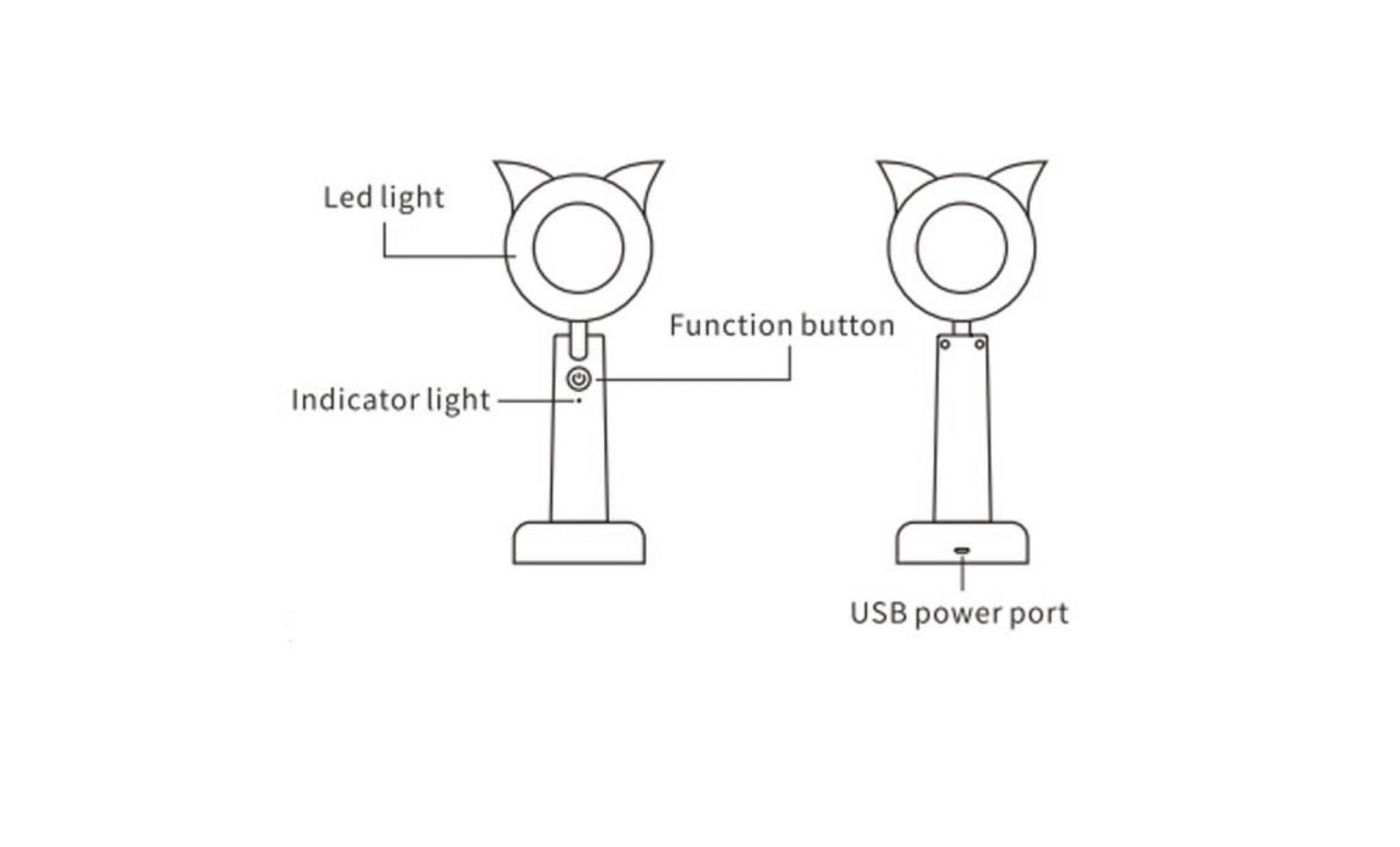 lampe de protection des yeux led troisième vitesse lampe tactile batterie au lithium de charge bu @1256