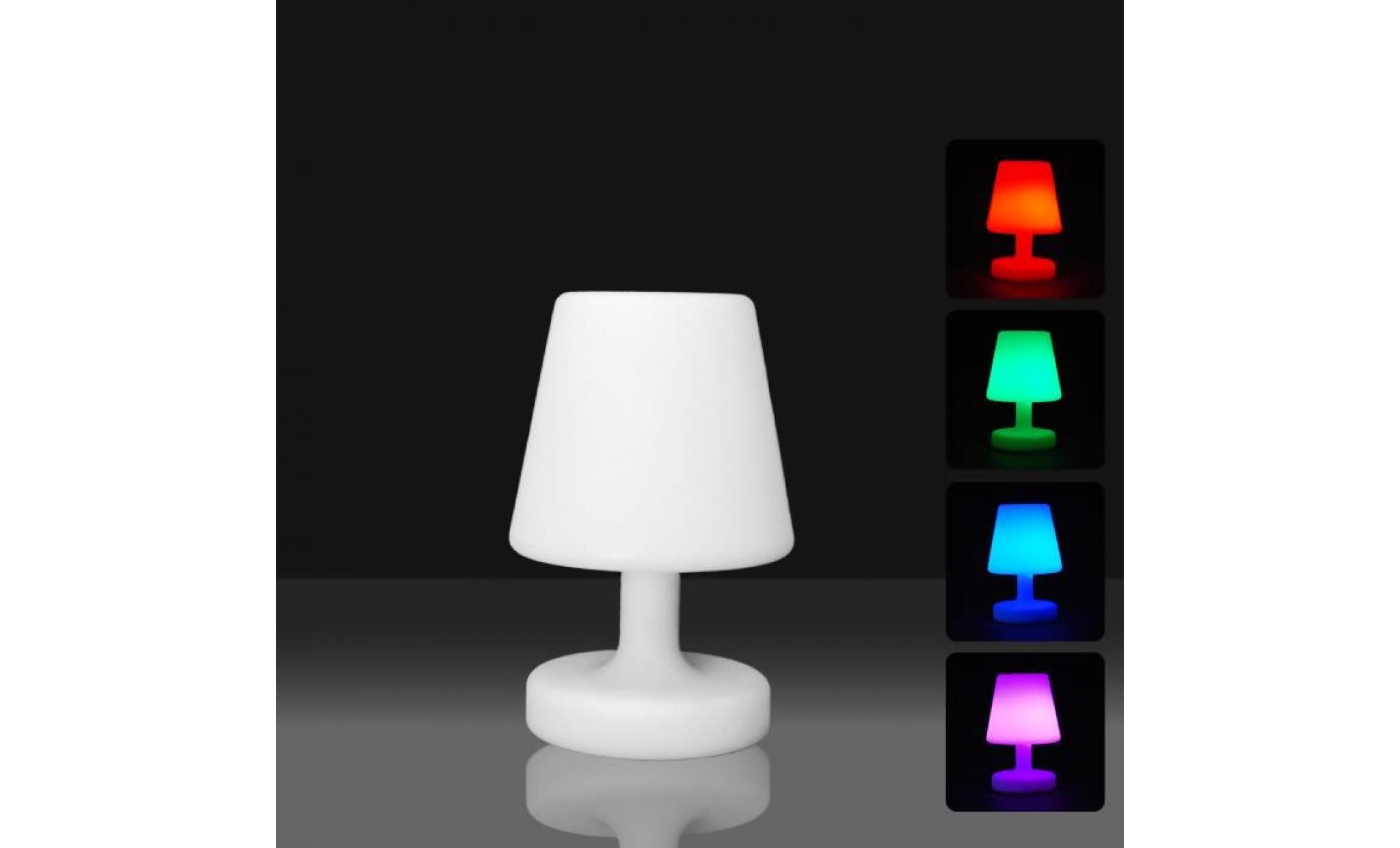 lampe de table à led et télécommande 16 couleurs pas cher
