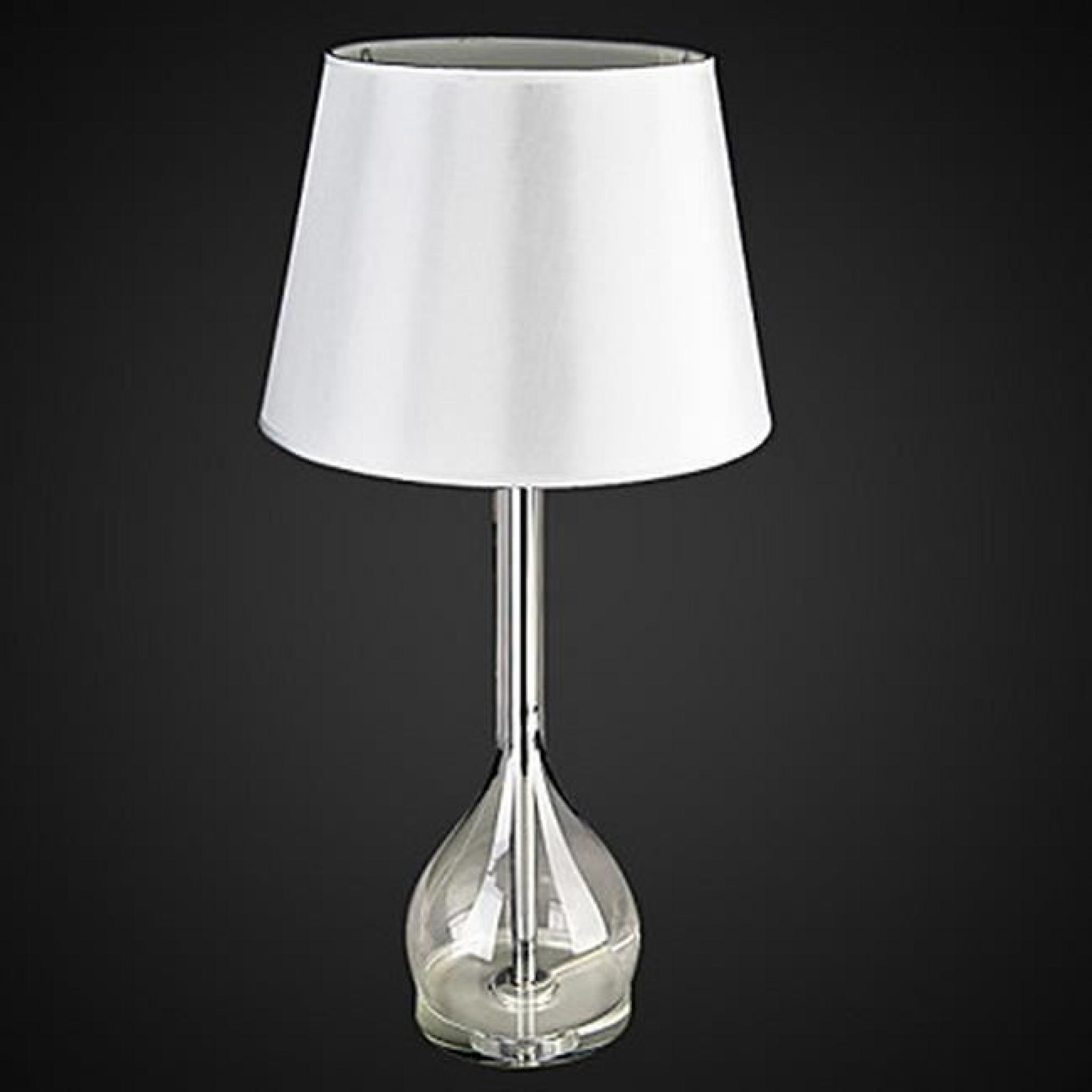 Lampe de table avec corps en verre artistique  TU pas cher