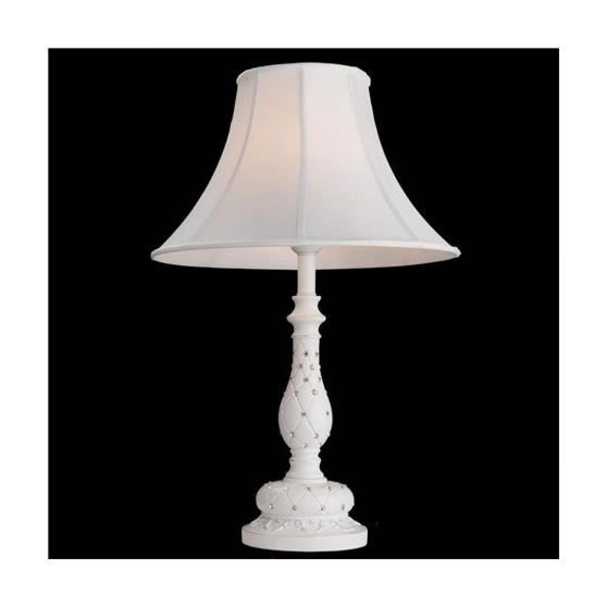 Lampe de table Country 639030201 Blanc 1 x 60W pas cher