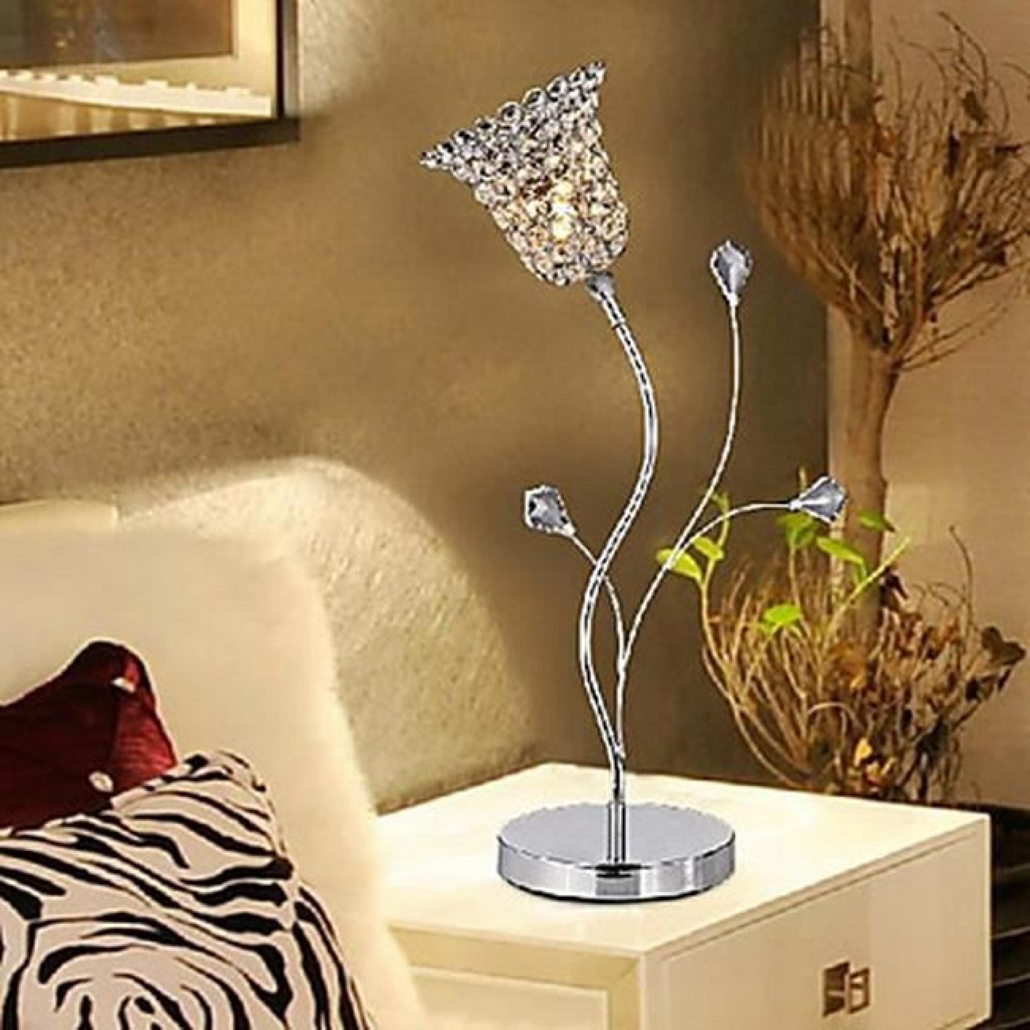 Lampe de table créative sous forme de fleur TU pas cher