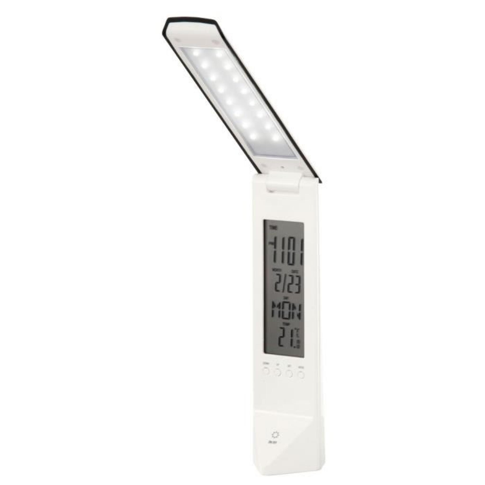 Lampe de table DEL affichage température heure jour semaine dimmable Esto9722025