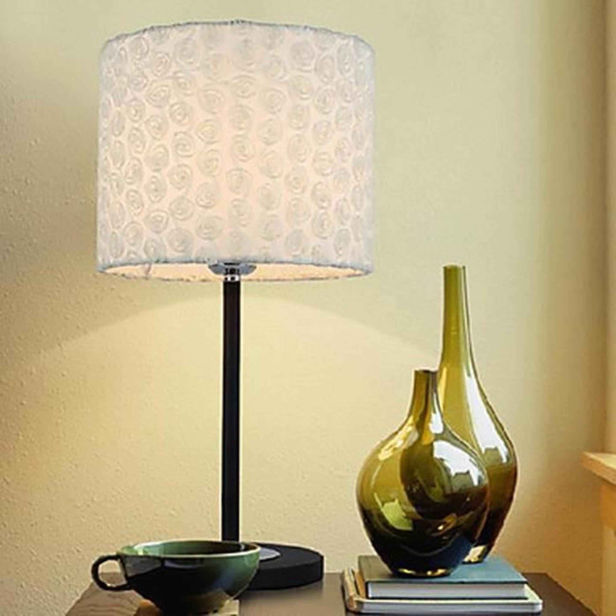 Lampe de table élégante avec abat-jour en tissu TU