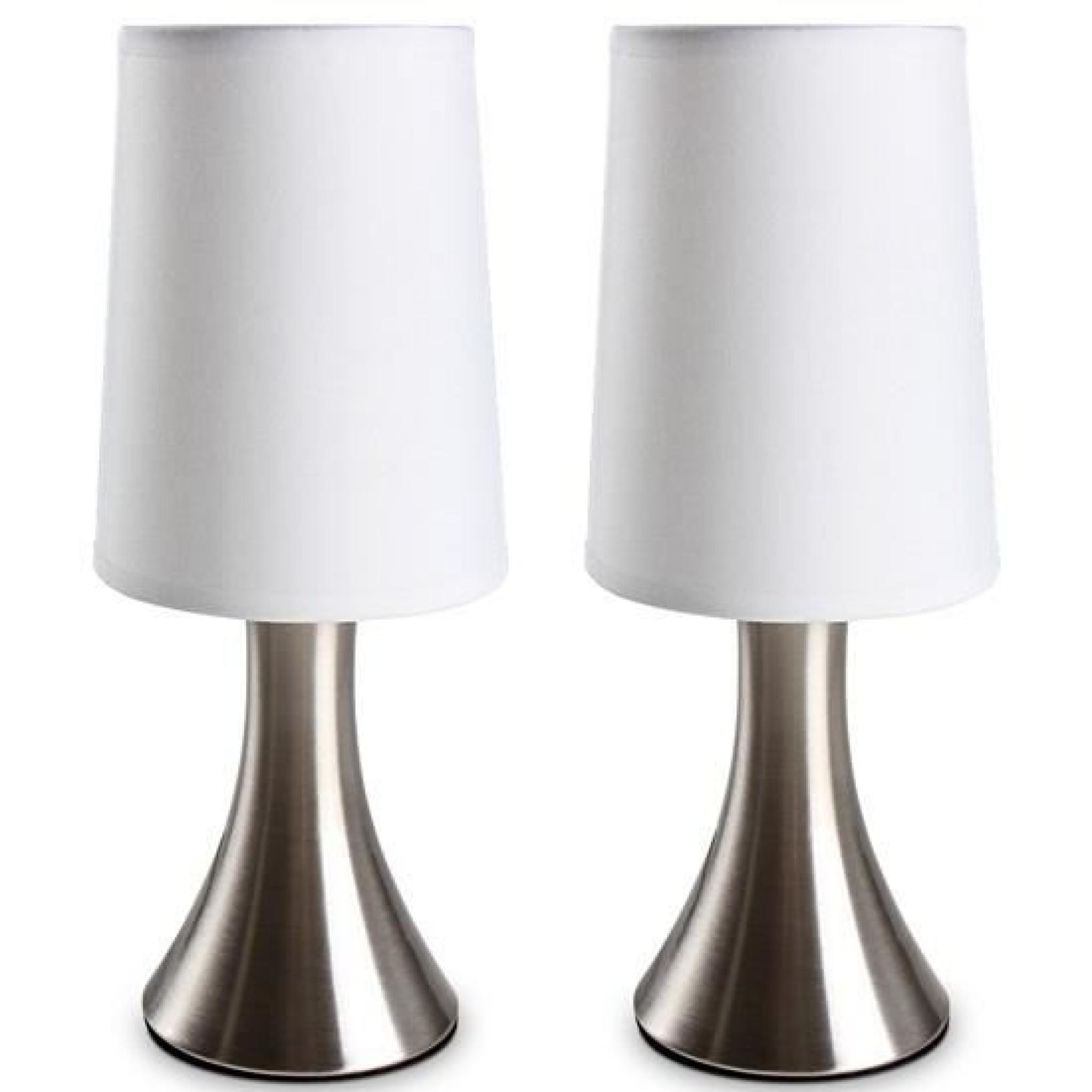Lampe de table élégante avec trois niveaux de luminosité.