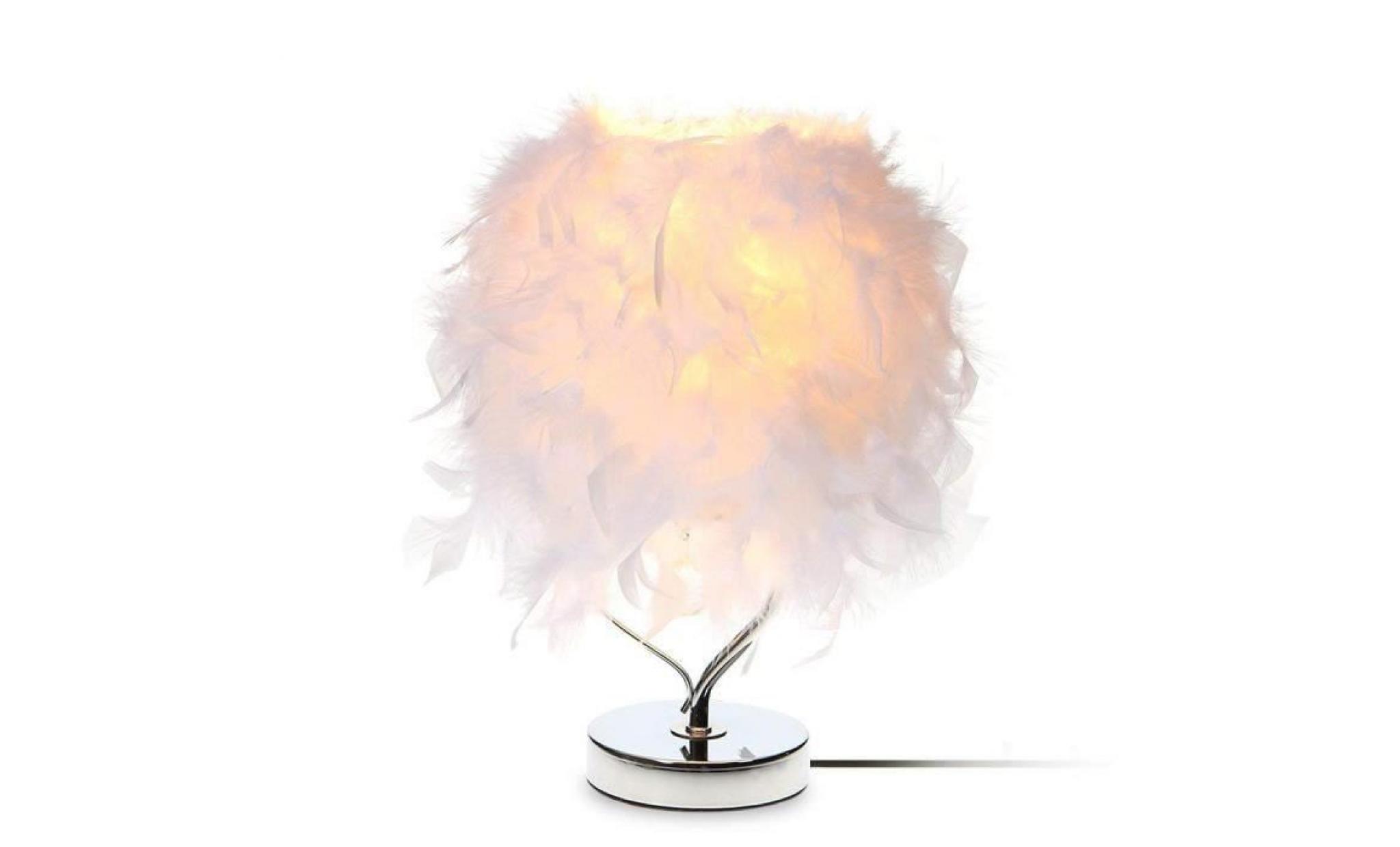 lampe de table en feather table, en forme de coeur lampe de chevet en cristal pour chambre à coucher foyer living reading salon cha