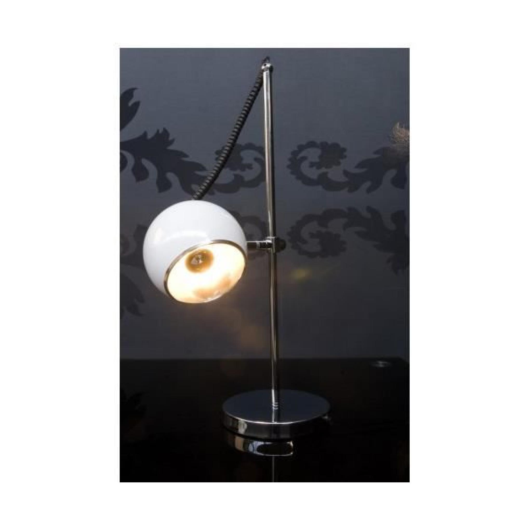 Lampe de table en métal de couleur blanche TL0004