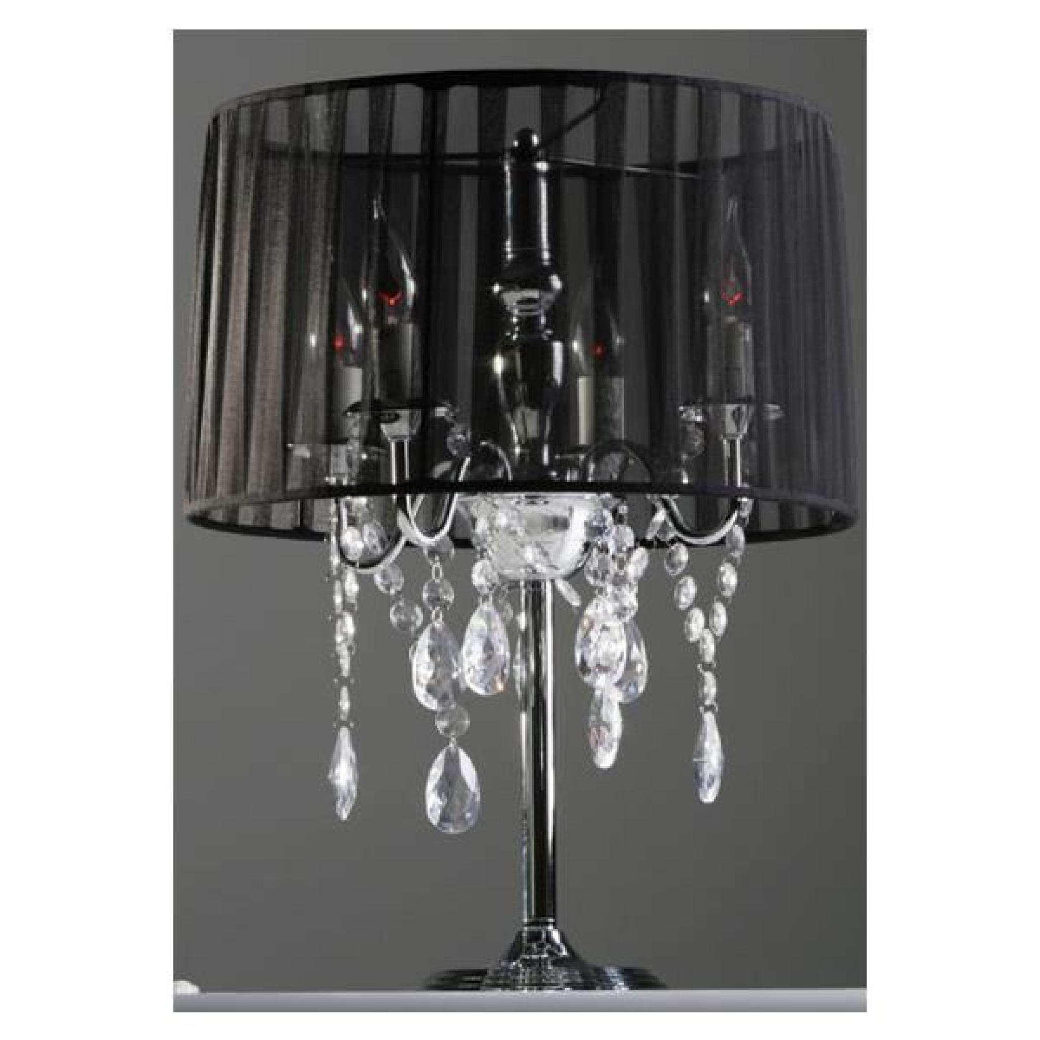 Lampe de table en textile de couleur noire TL00050