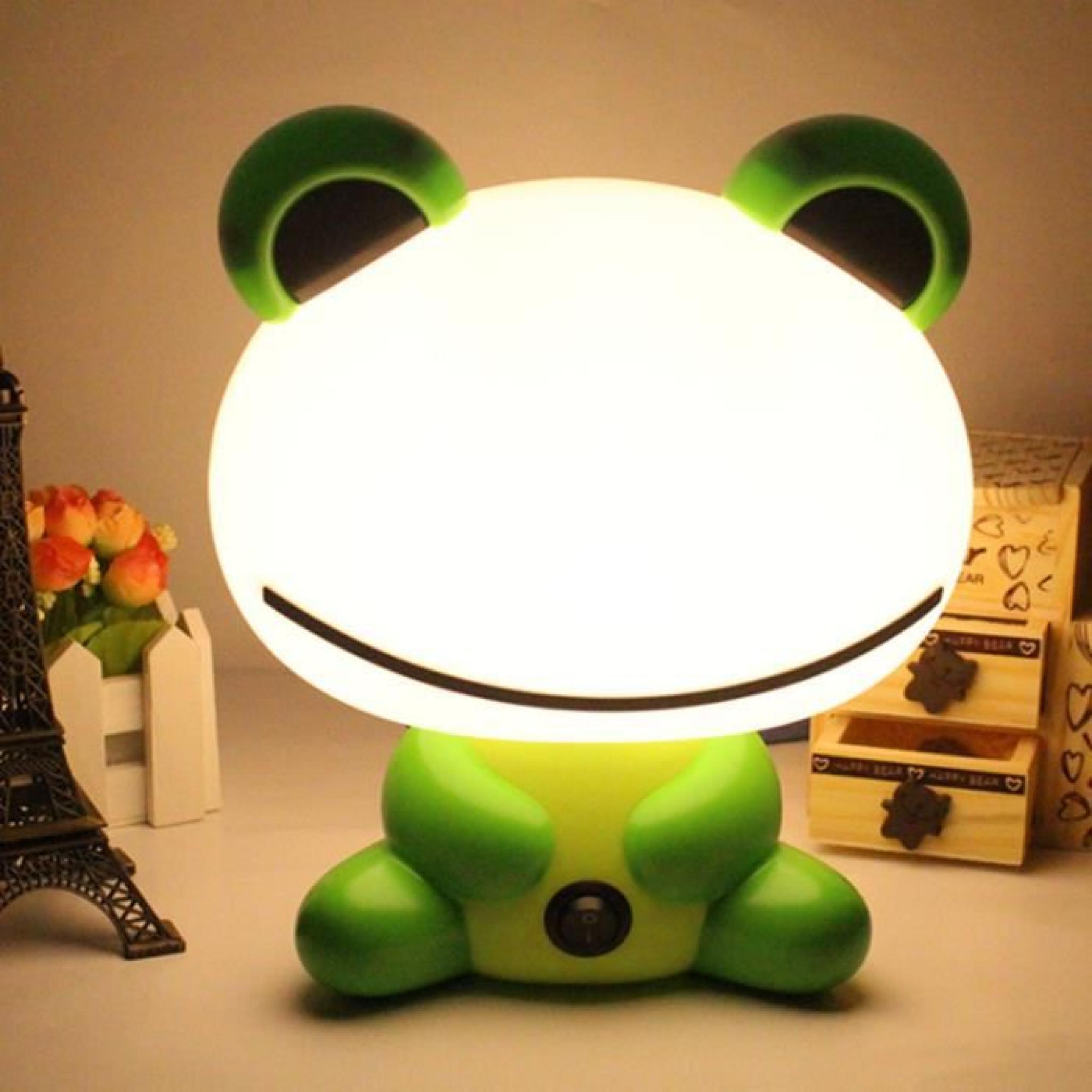 Lampe de Table Grenouille Verte Jouet pour Enfants Lire Etude Lumière dans la Nuit