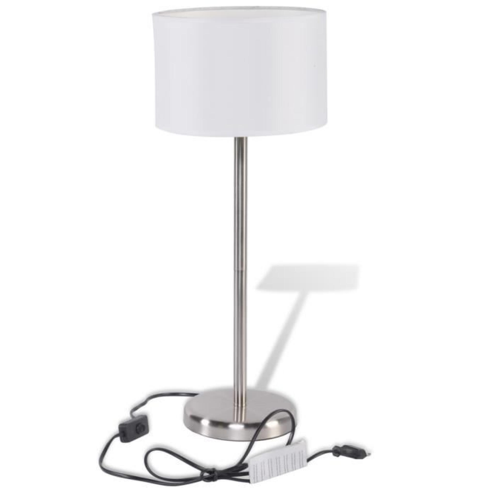 Lampe de table Grundig en acier inoxydable 47 cm