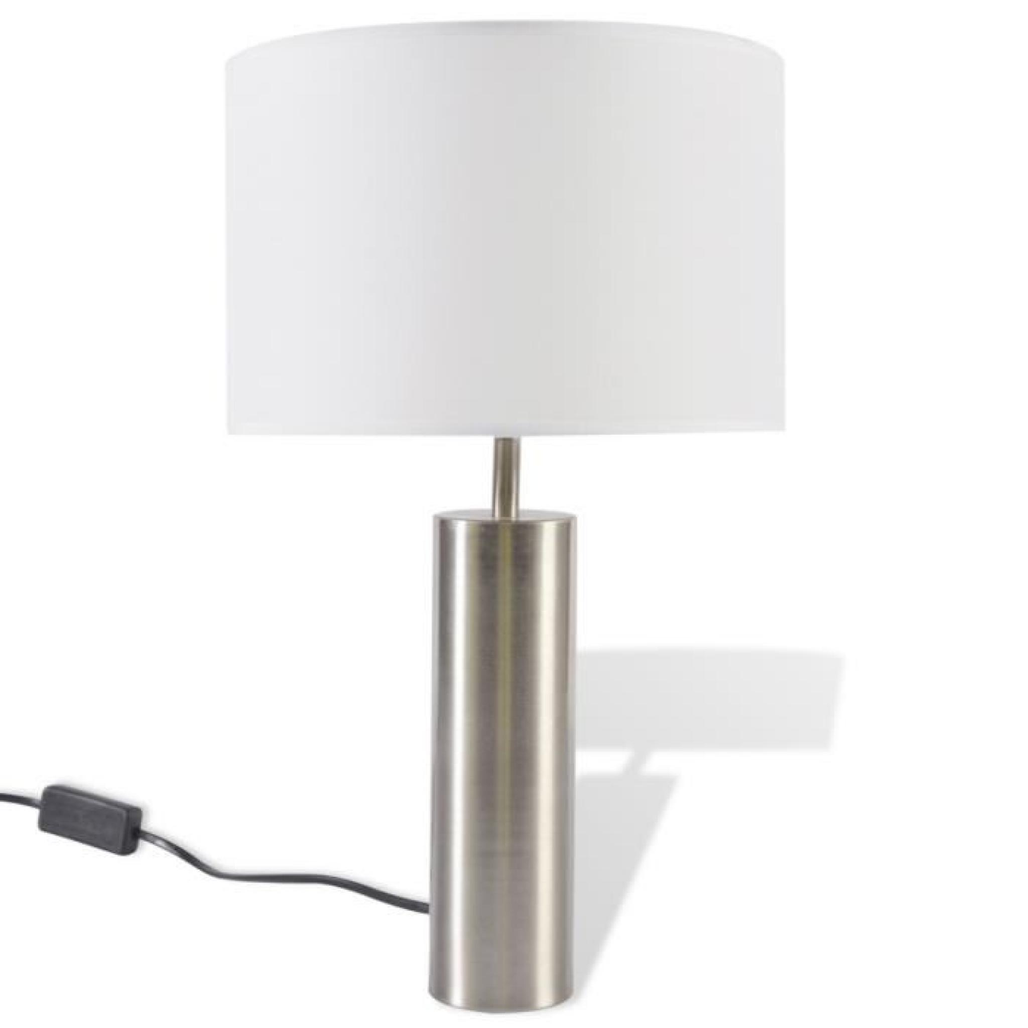 Lampe de table Grundig en acier inoxydable 60 W pas cher