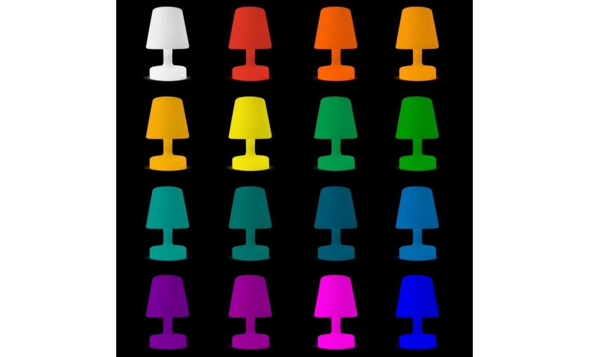 lampe de table multicolore ou fixe rechargeable pas cher
