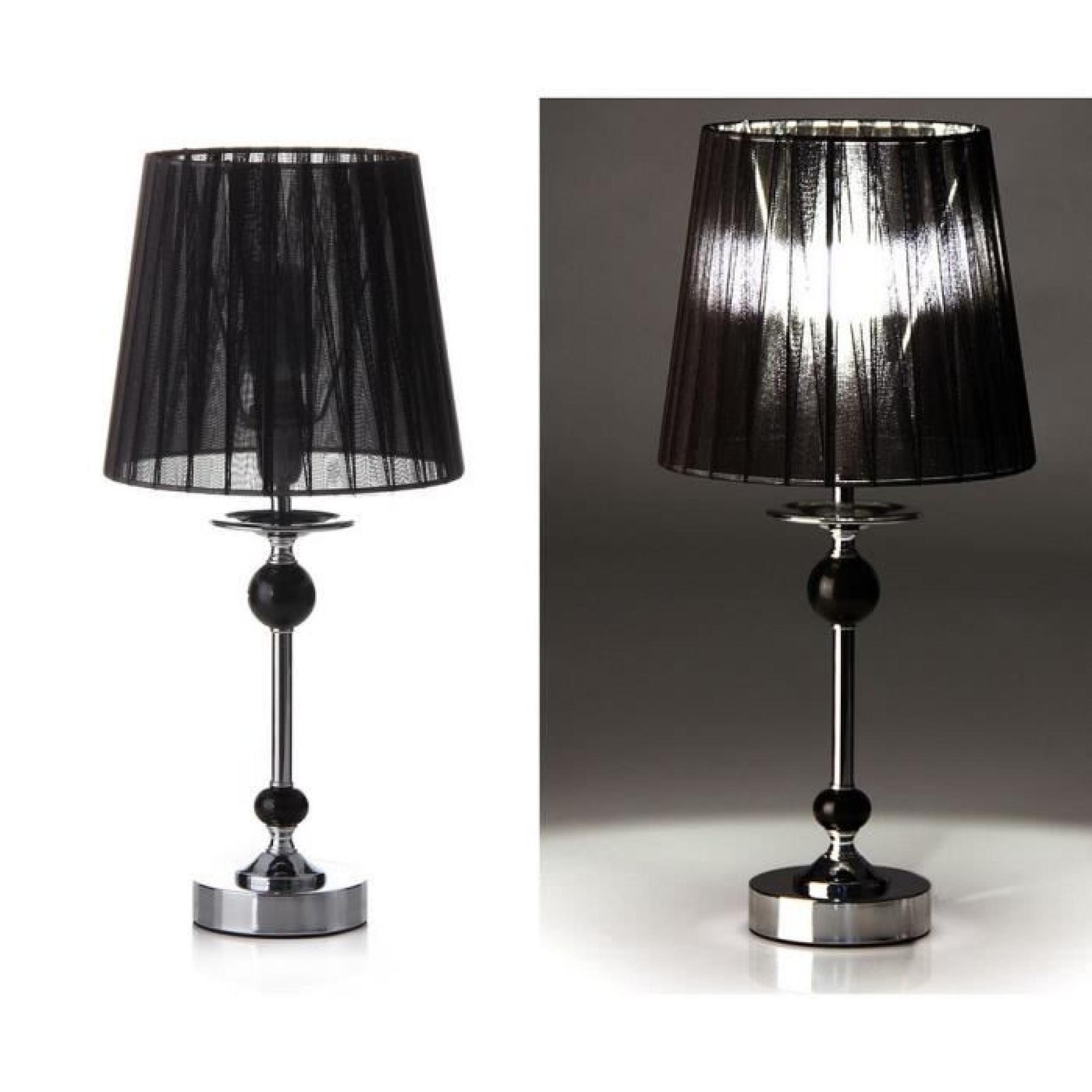 Lampe de table noir (20x20x42.5 cm)