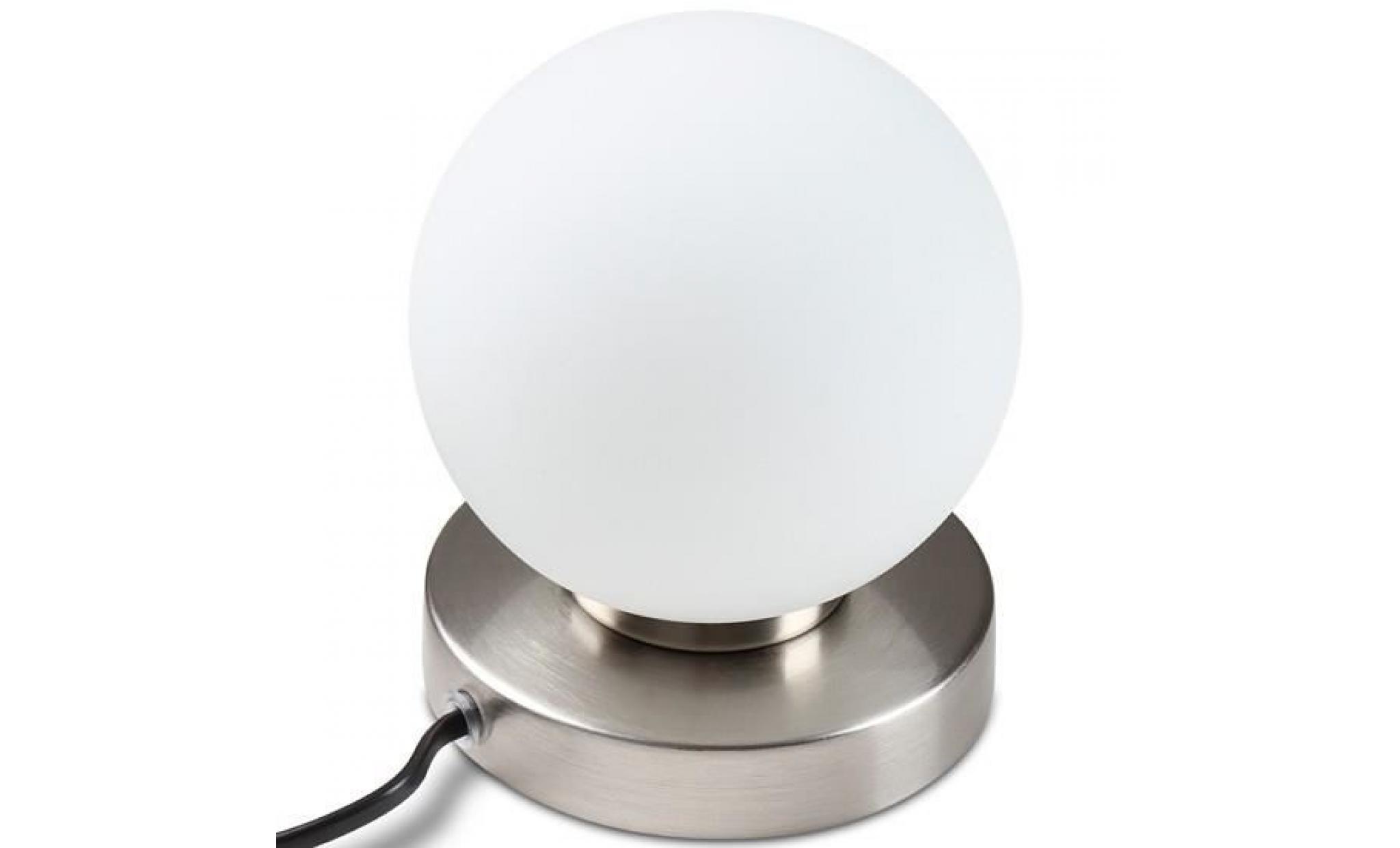 lampe de table boule   lampe de chevet tactile   25 w   intensité de la lumière réglable pas cher