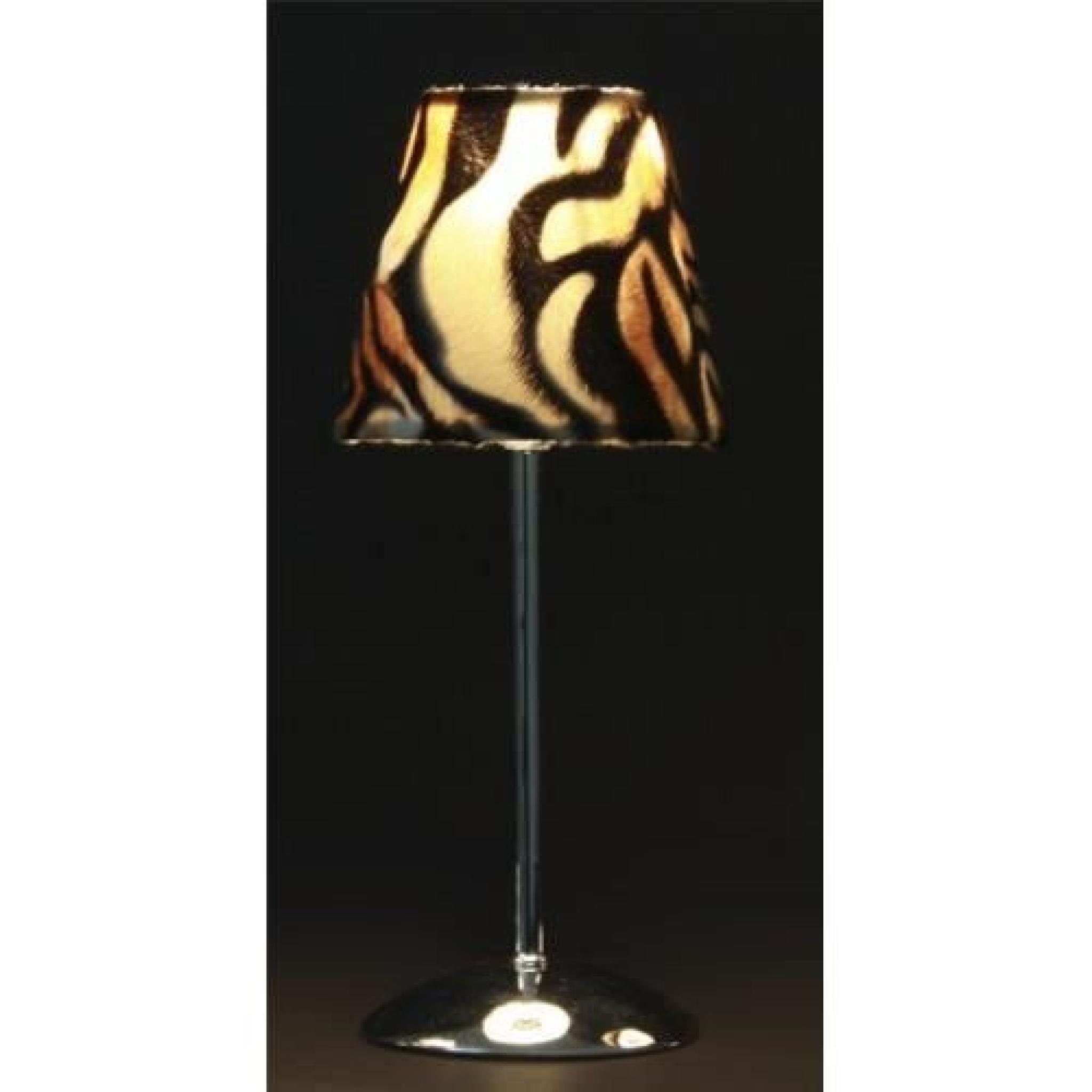  Lampe de Table Zèbre Métal/Textile E14
