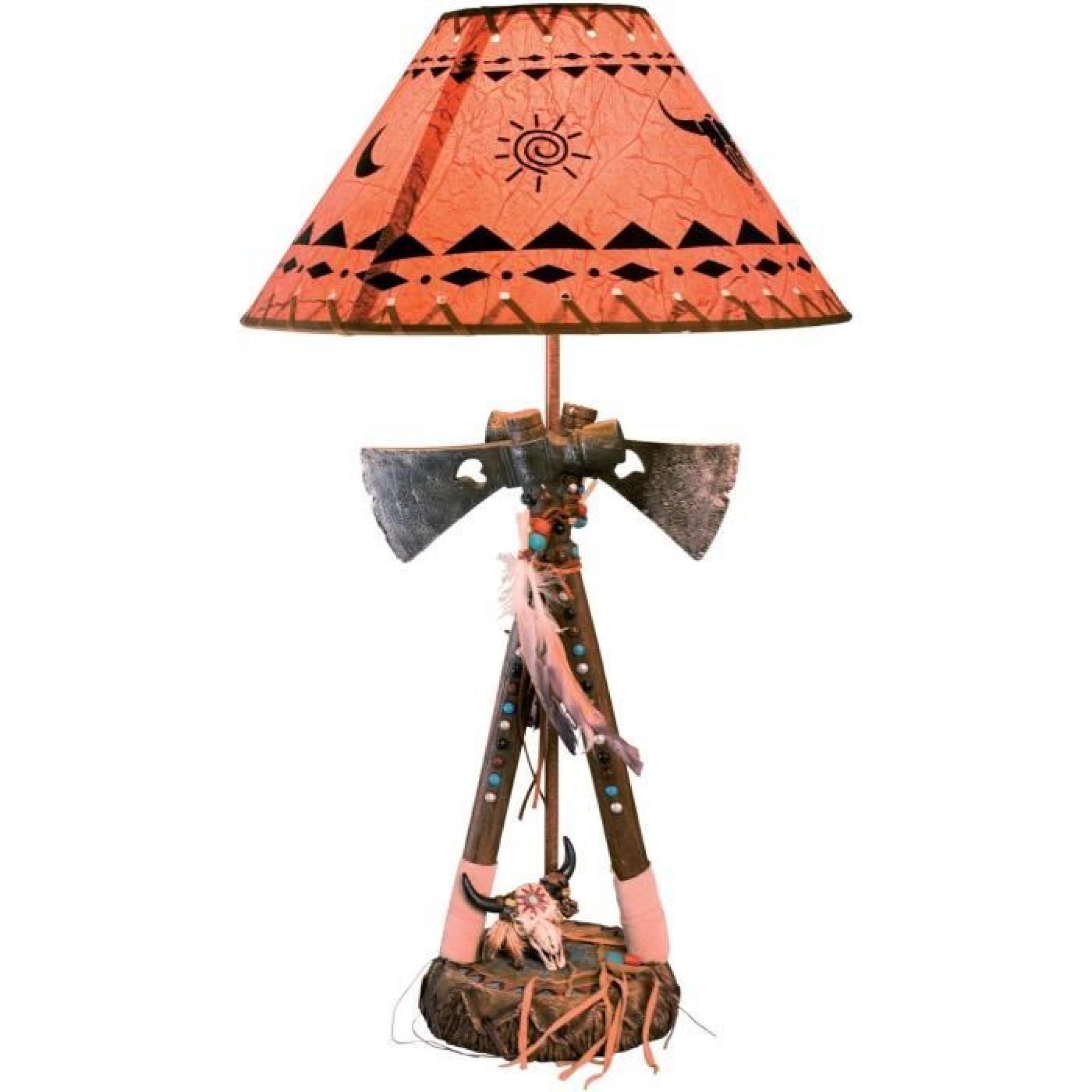 Lampe décor Indien Tomahawk - 67 cm - Western