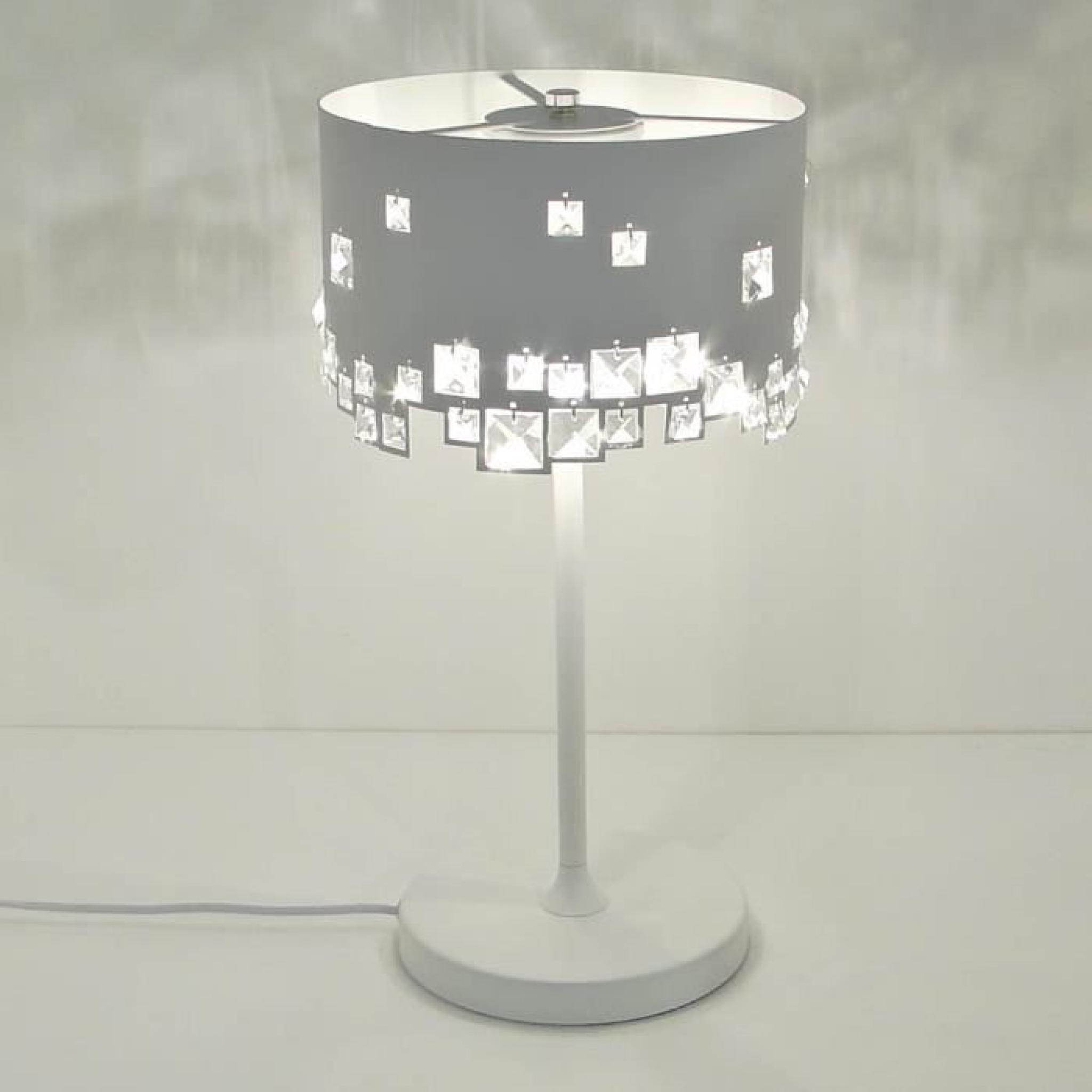 Lampe design cristal/métal Beline