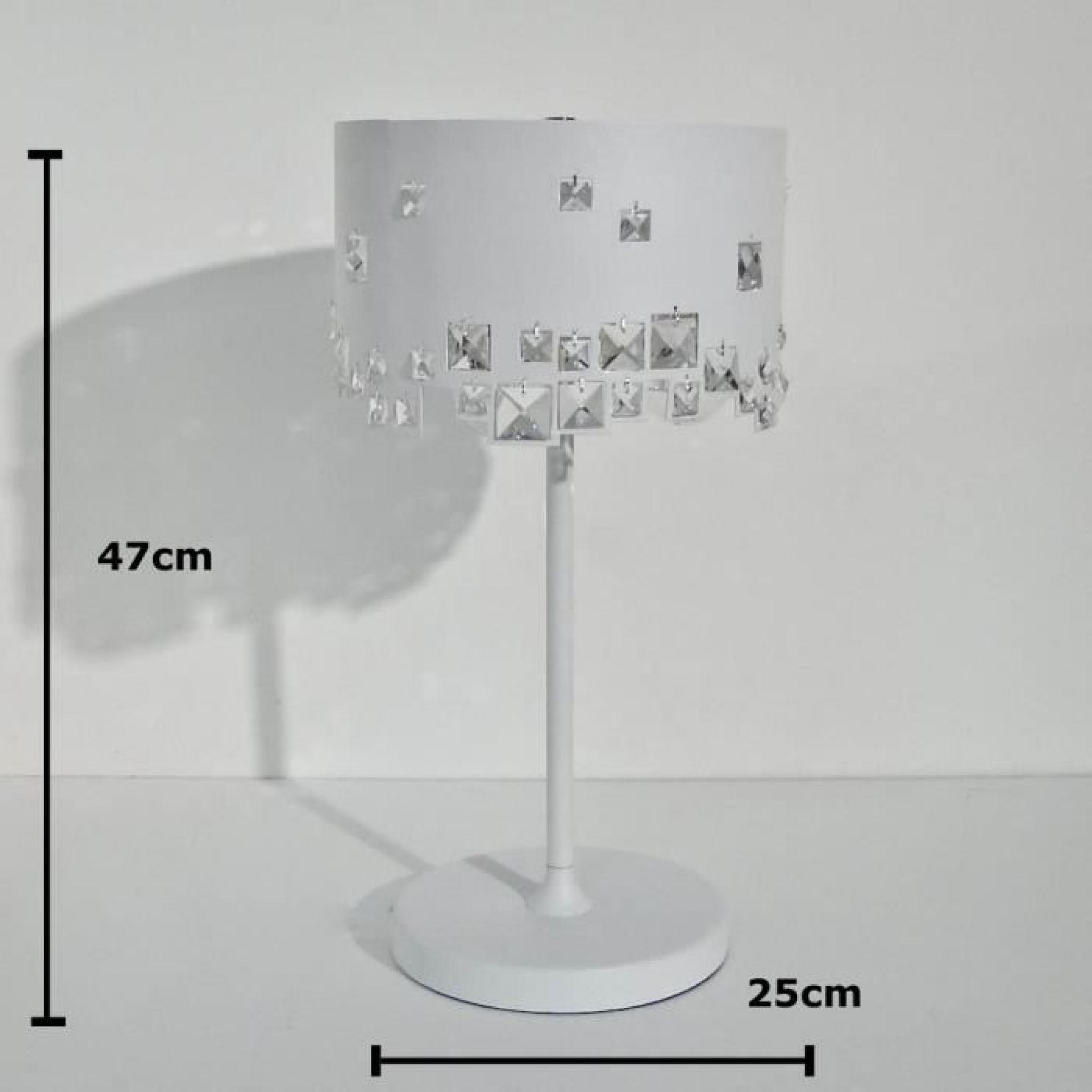 Lampe design cristal/métal Beline pas cher