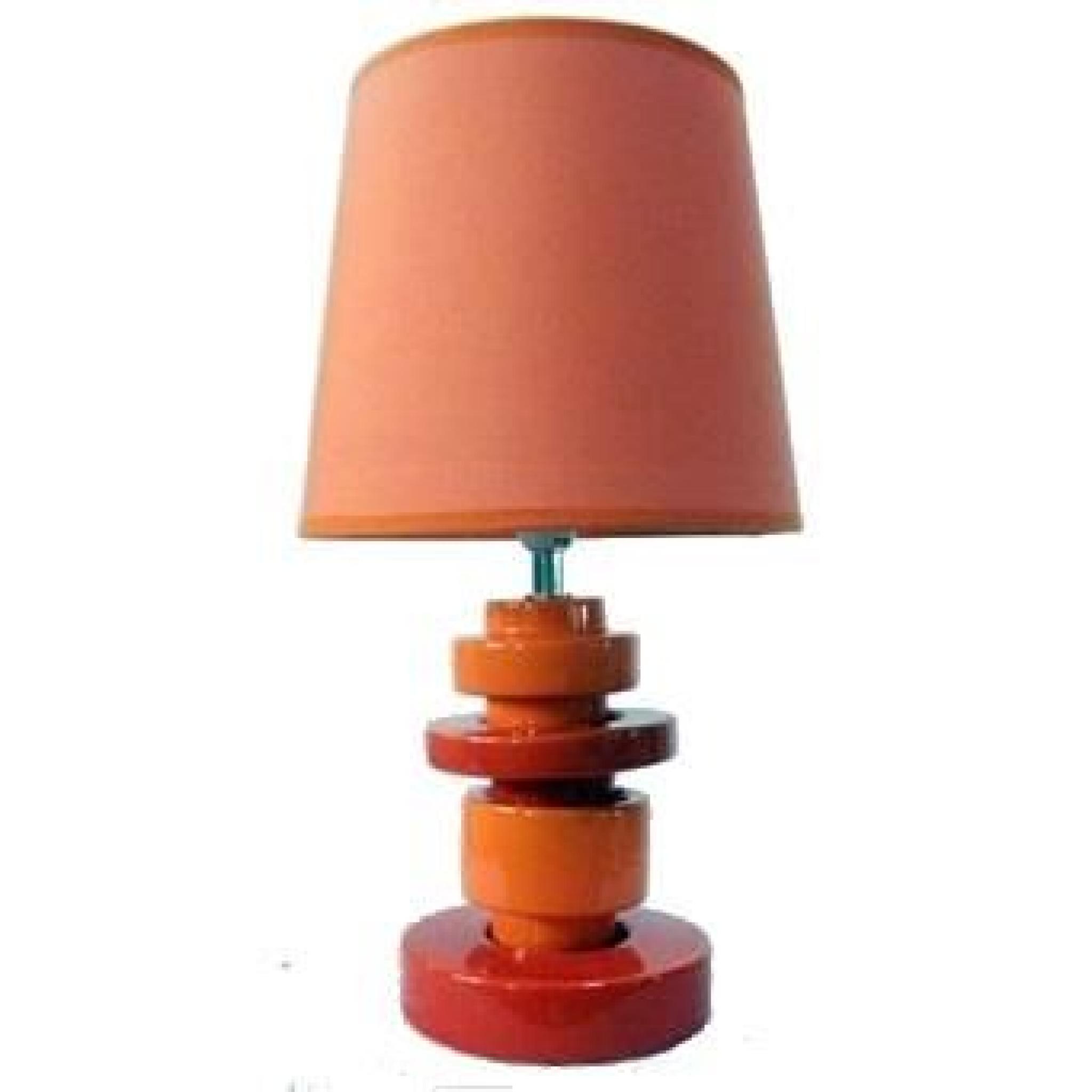 Lampe design électrique céramique 37,5 cm - orange