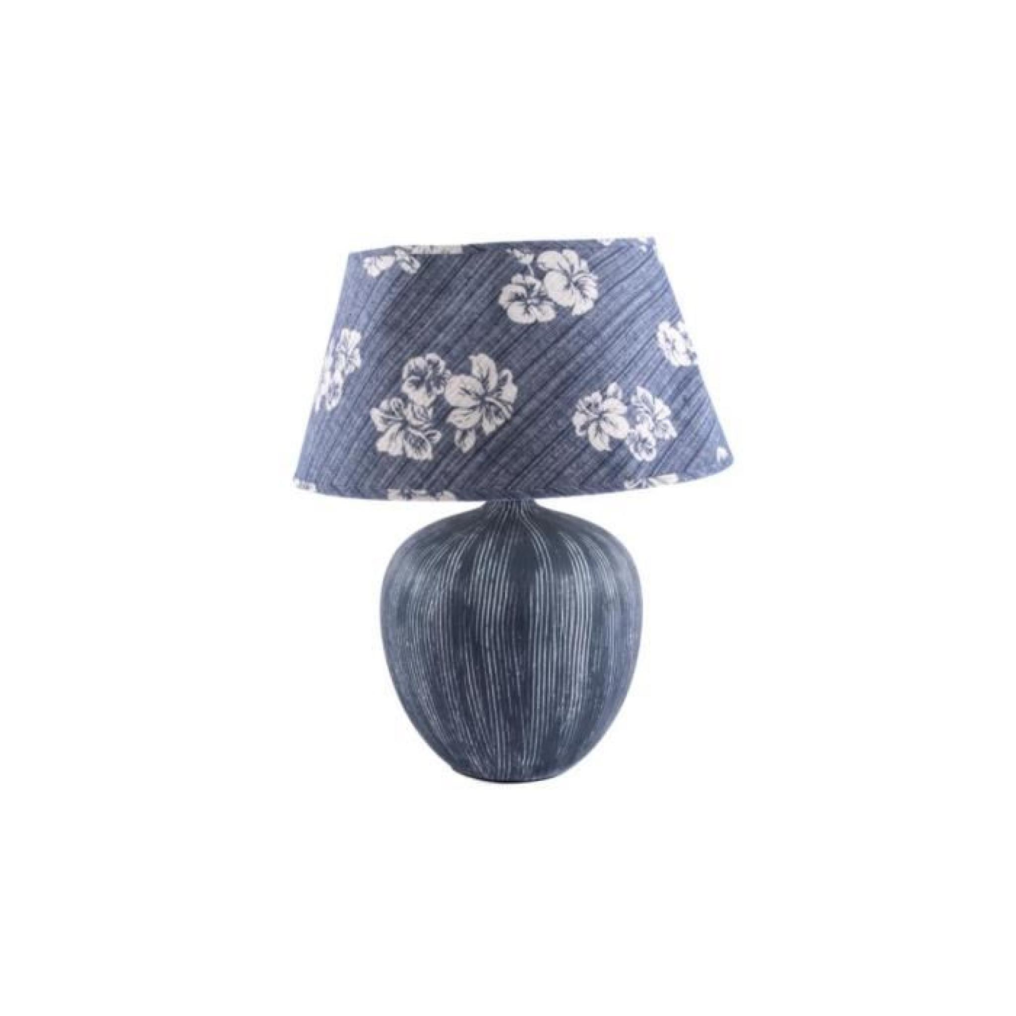 Lampe design Fleur en céramique - Bleue