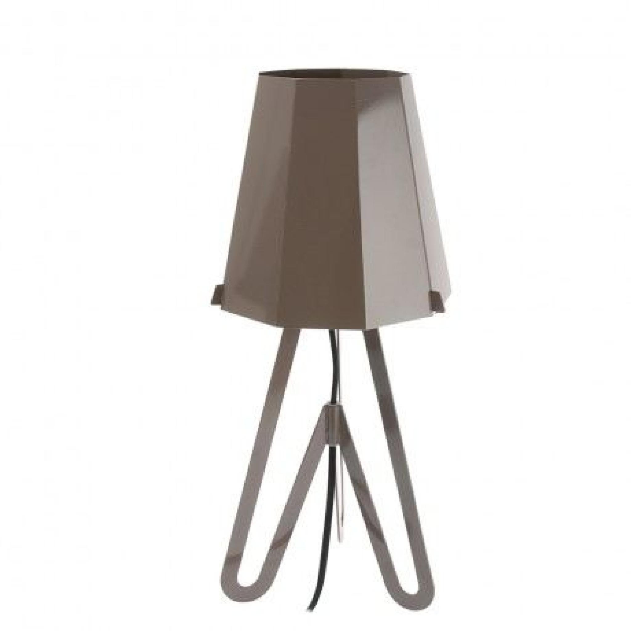 Lampe design FLOW - Gris / Fil noir