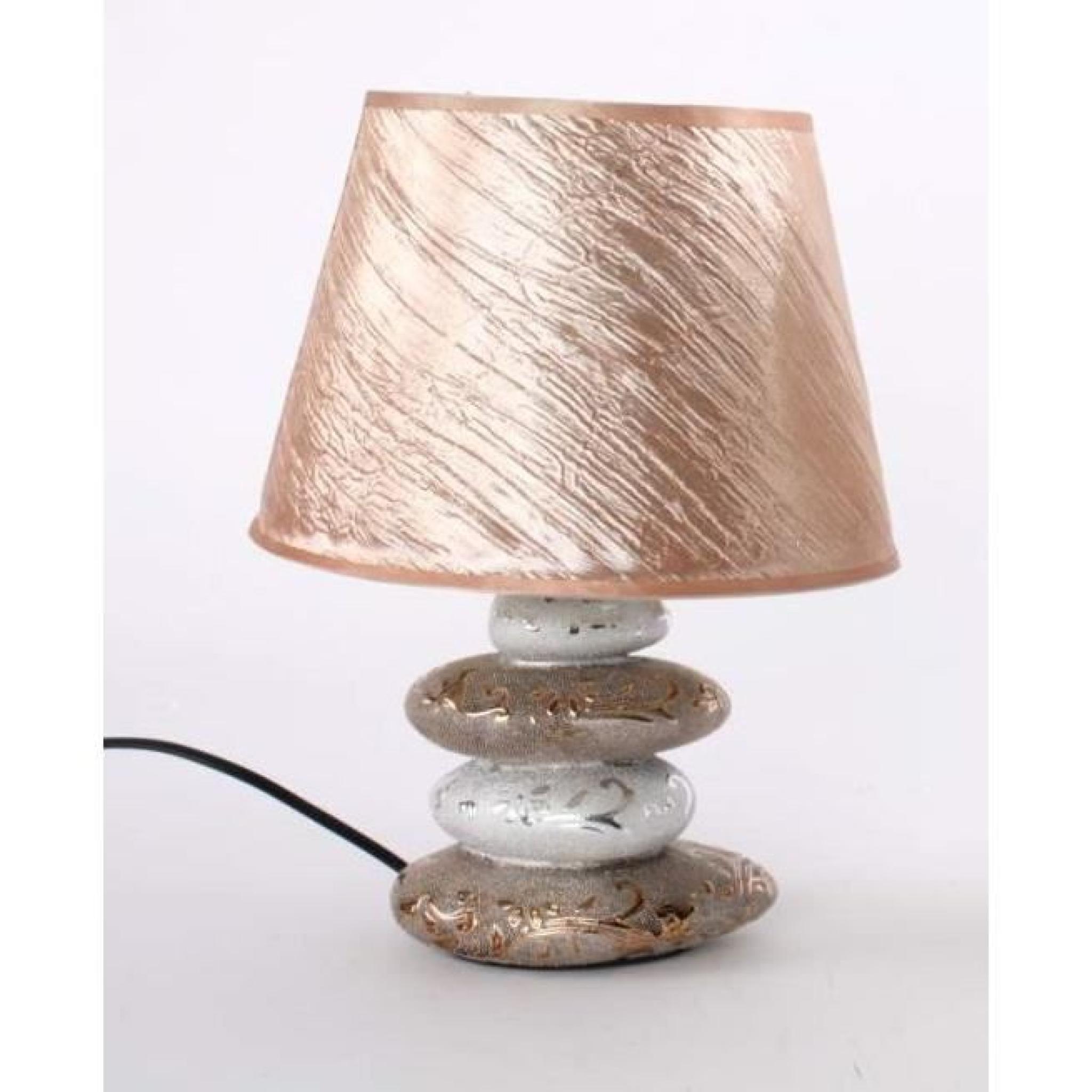 Lampe design Galet en céramique - Col. : Or