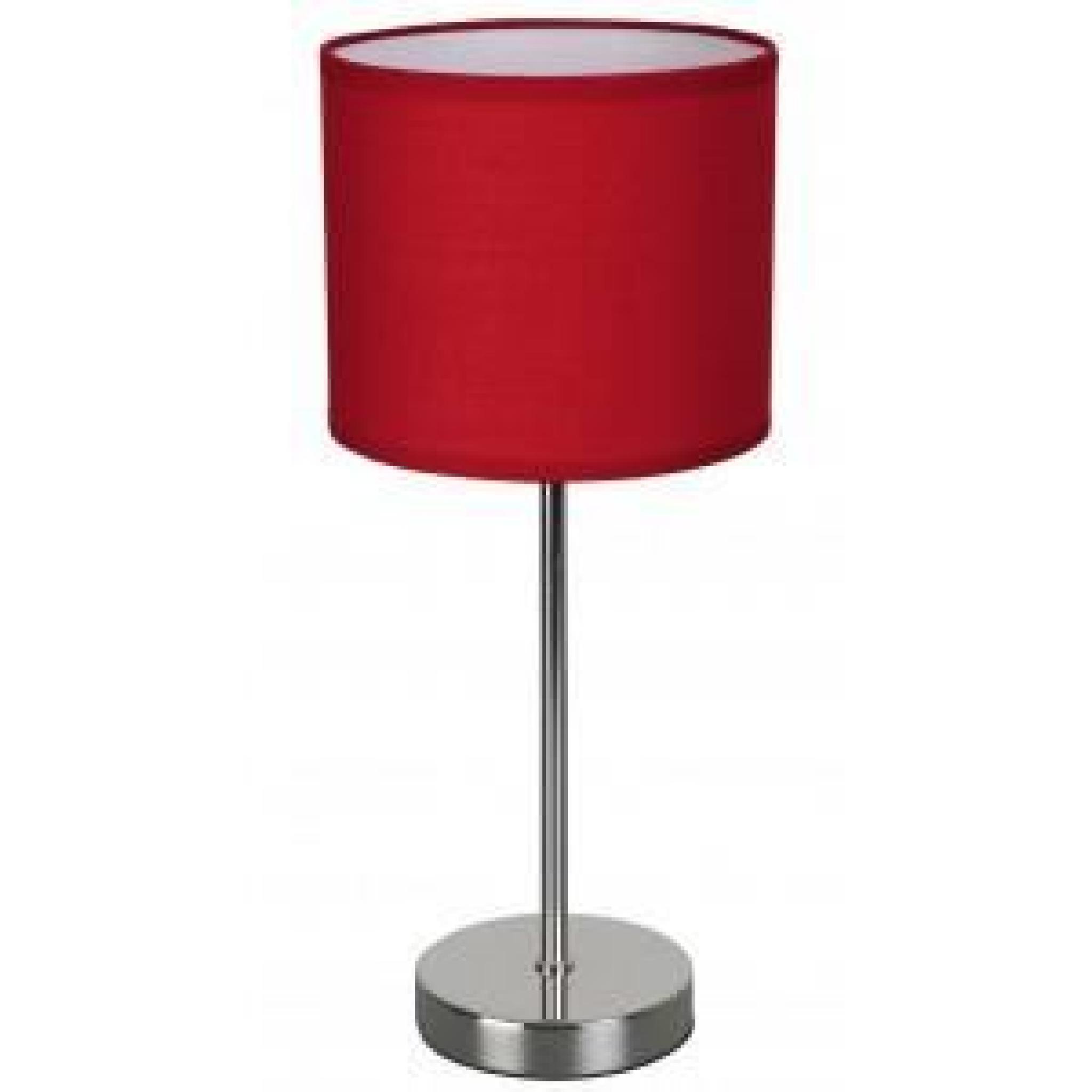 Lampe design rouge et métal