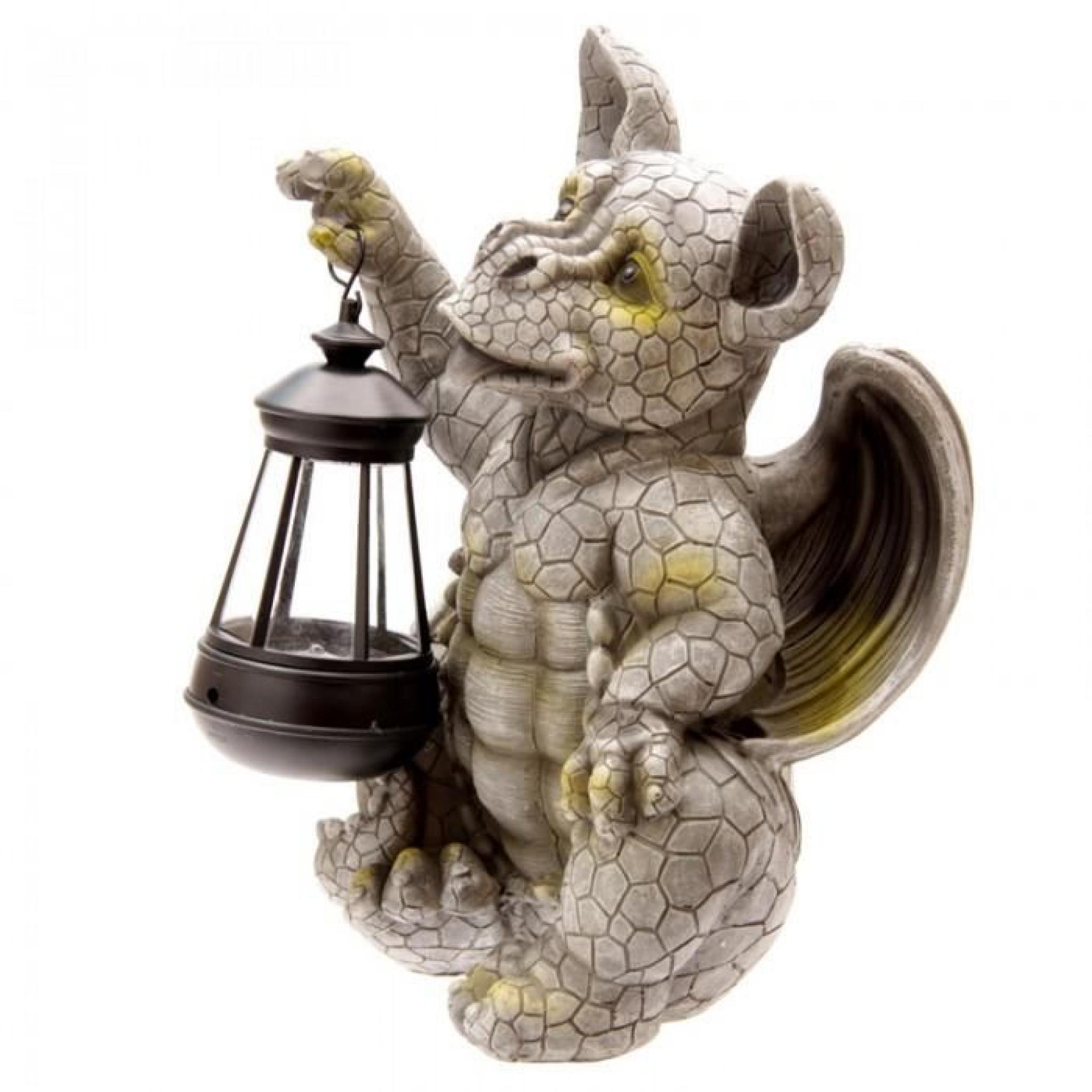 Lampe Dragon tenant une Lanterne 28 cm pas cher