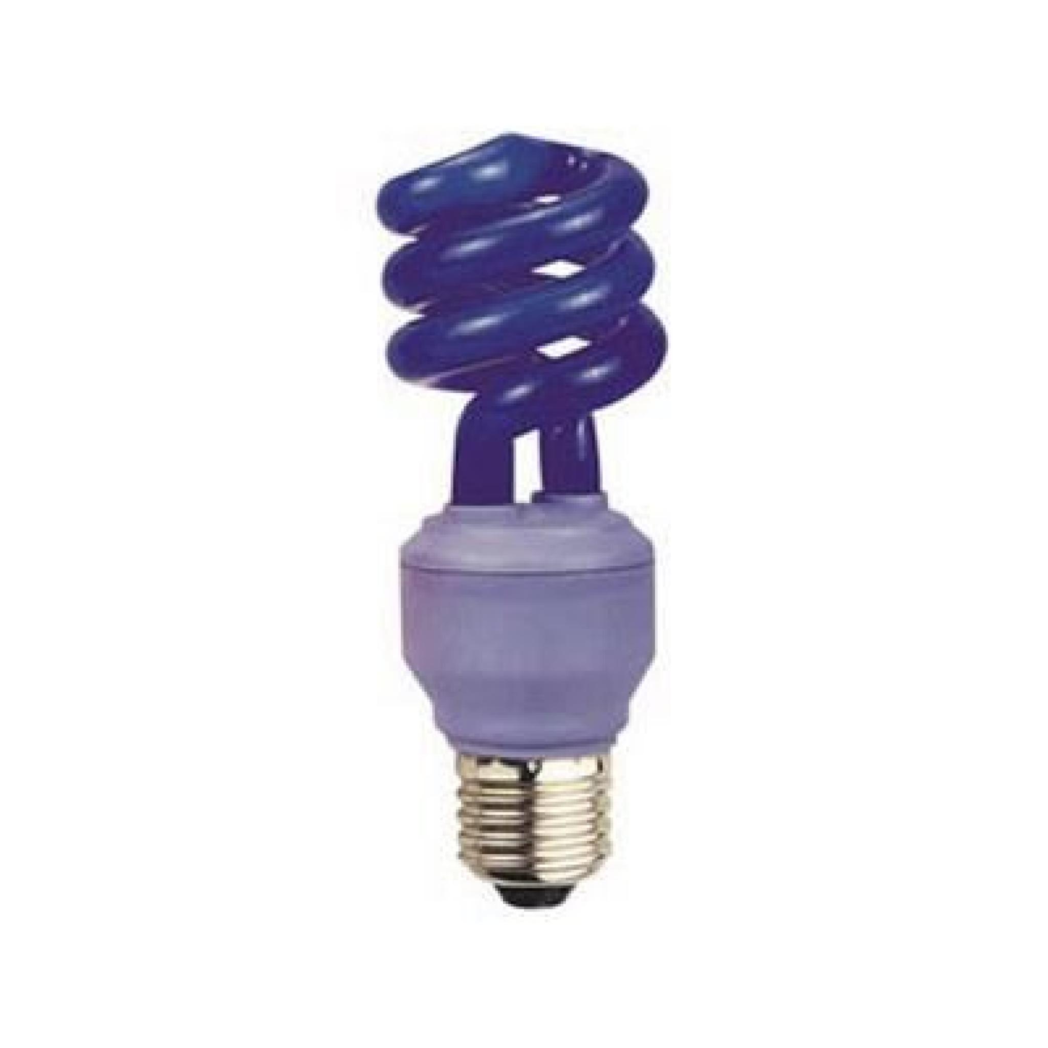 Lampe fluocompacte couleur bleu e27 220v 15w lae1e