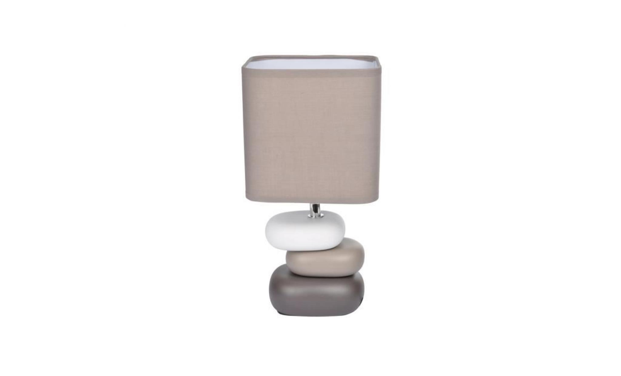 lampe galets carree taupe