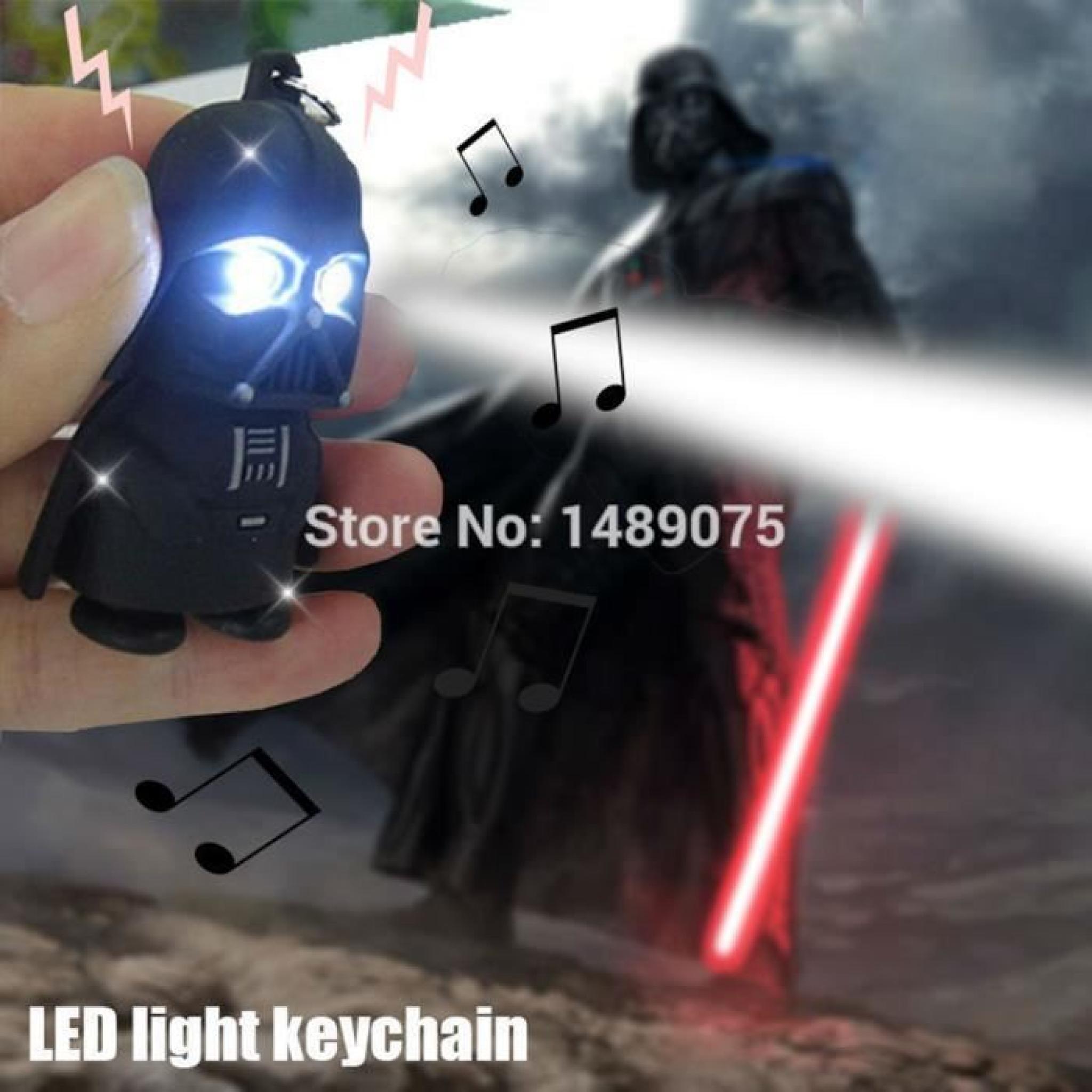 lampe led Darth Vader 3D LED lumière Porte-clés avec des cadeaux Son Star War yoda Porte-clés Porte-clés Jouets Creative