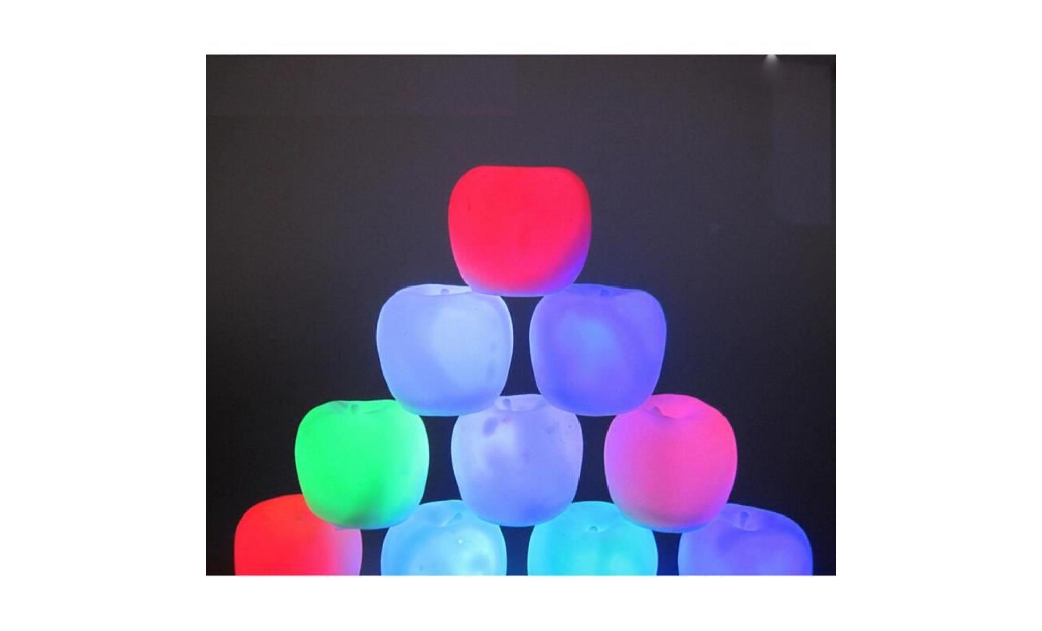 Lampe LED Décoratif Lumière Colorée en forme de Pomme Propulsé par Batterie pas cher