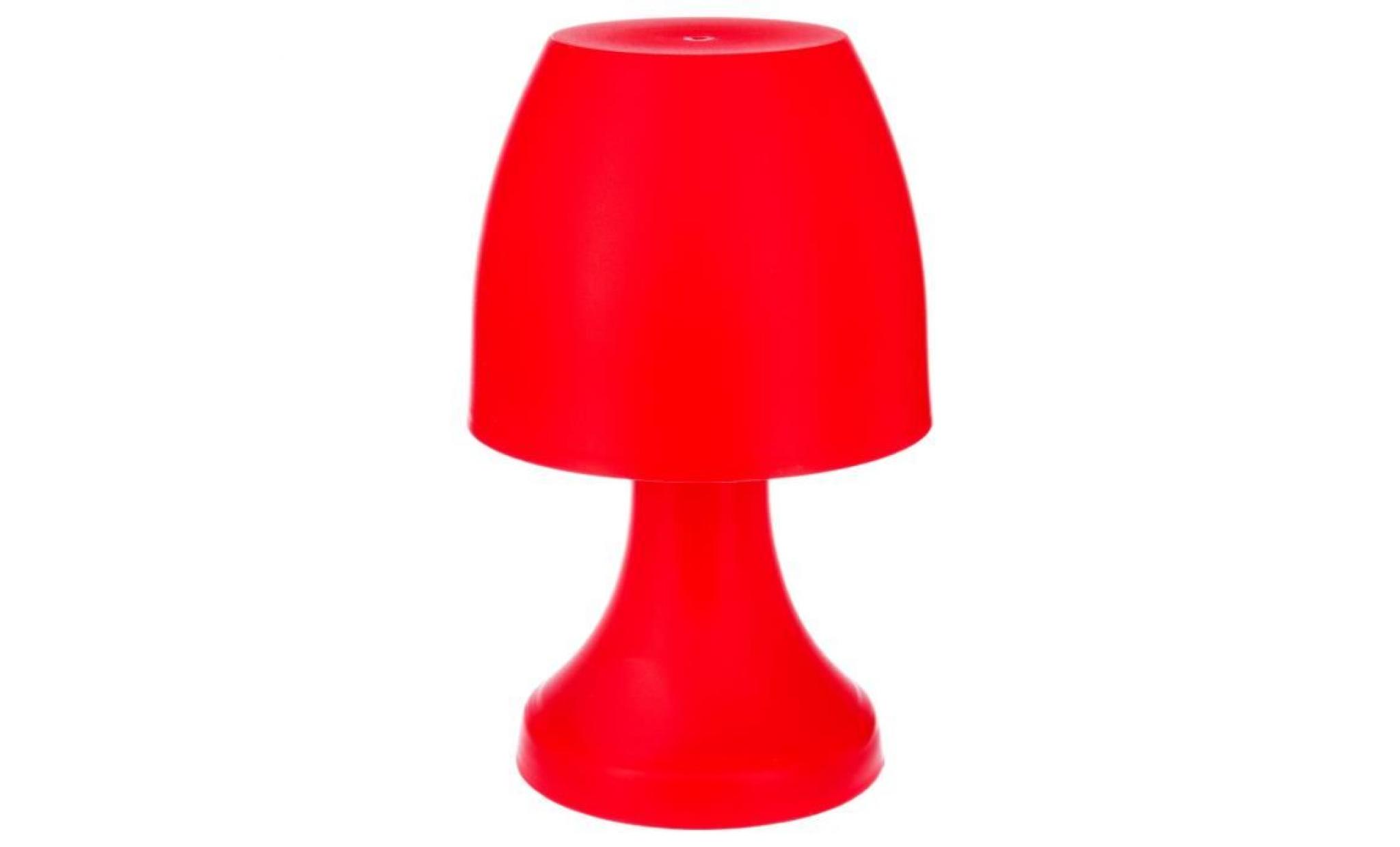 lampe led   h. 19,5 cm.   rouge