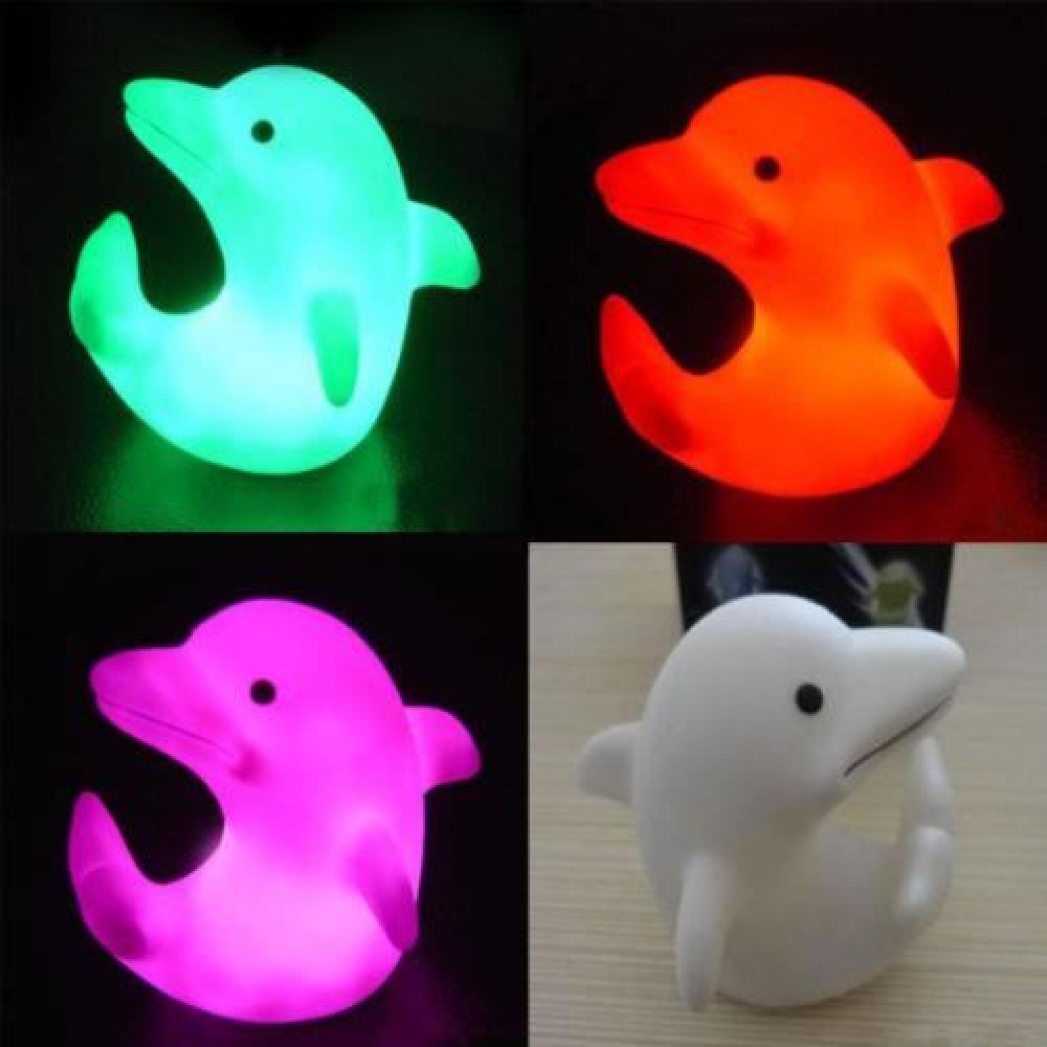 lampe LED nuit décoration avec batterie dauphin Noël  mariage  pas cher