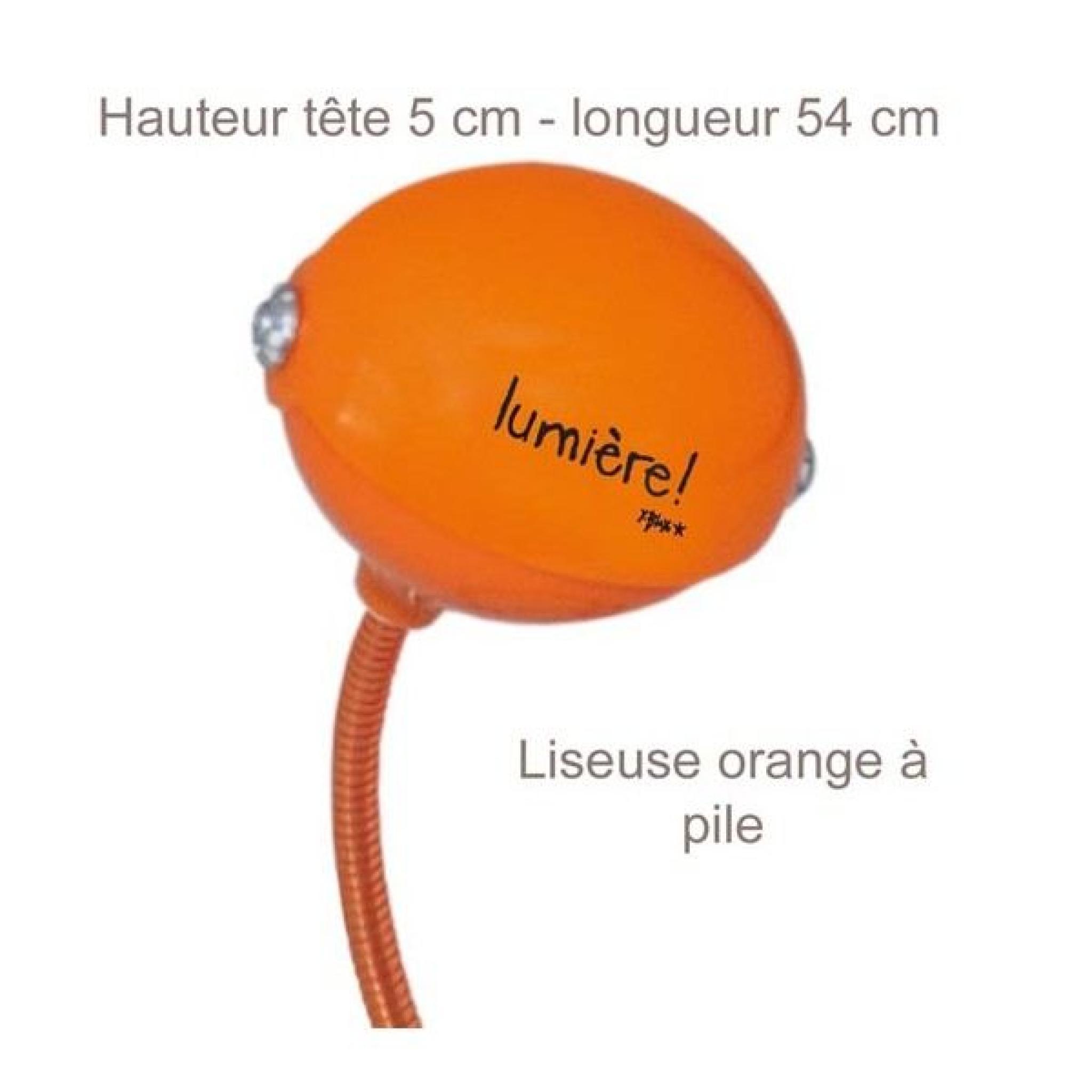 Lampe Liseuse Orange Autonome - Lumiere ! - A P… pas cher