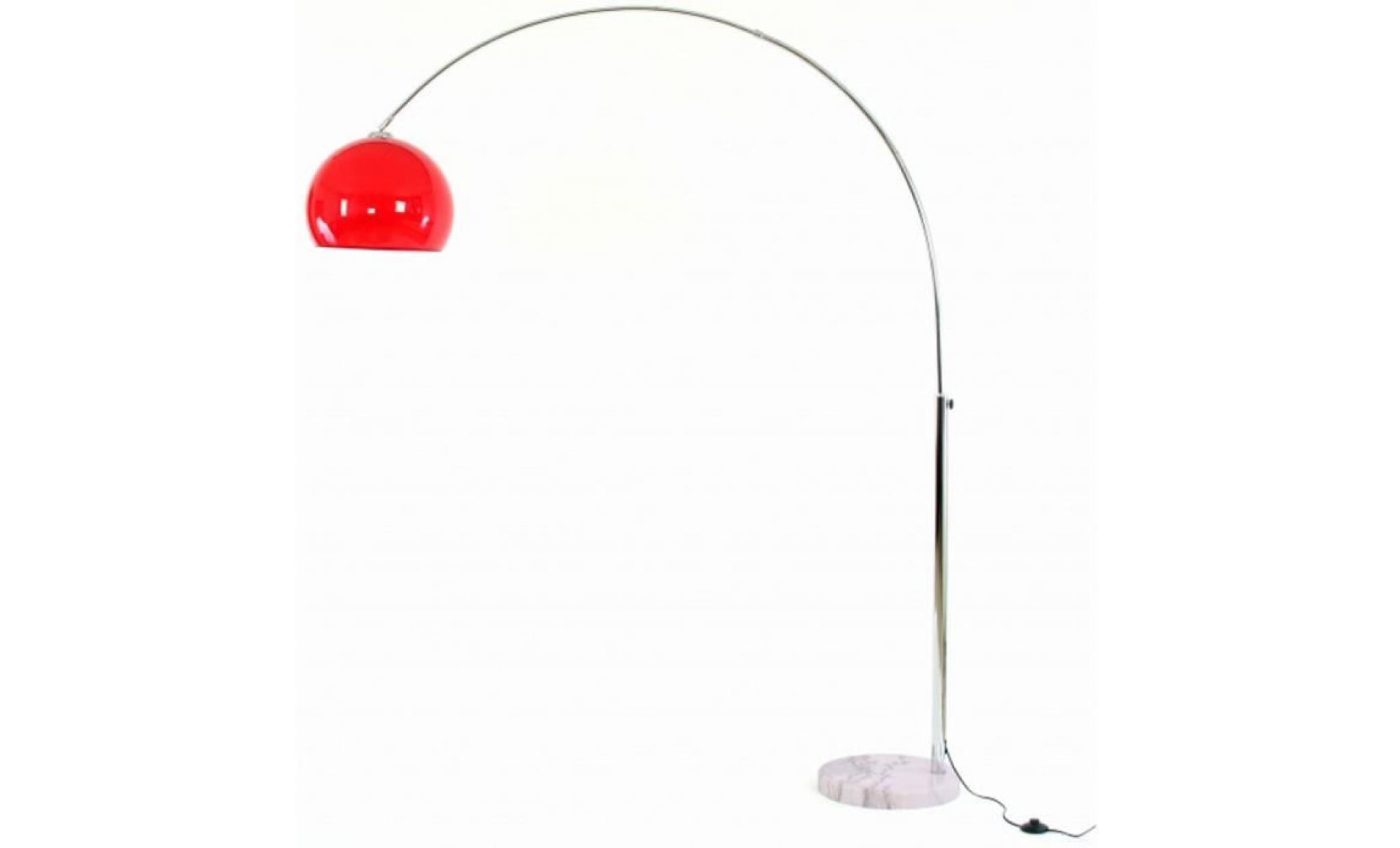 lampe lounge deal ii, chrome avec variateur, coloris blanc, 180 cm