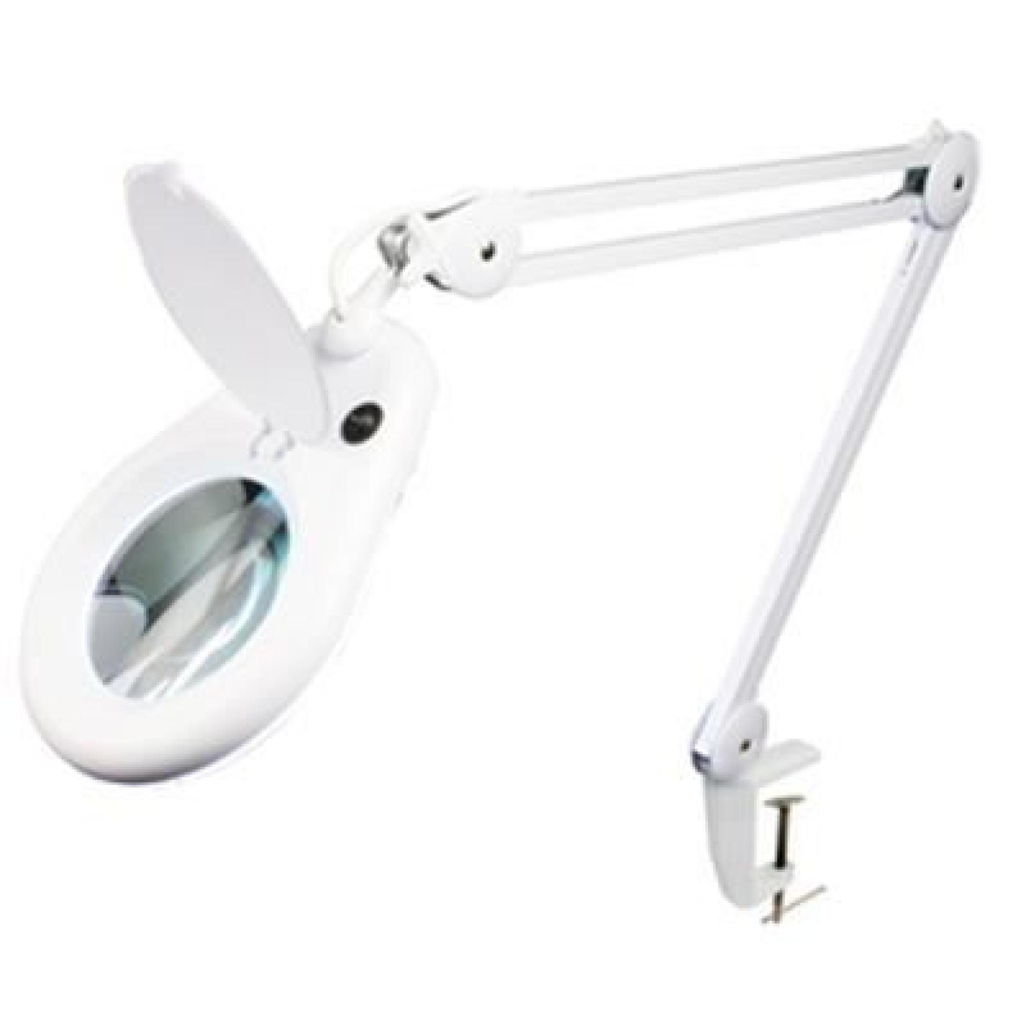 Lampe loupe articulee eclairee watts lumiere fluor