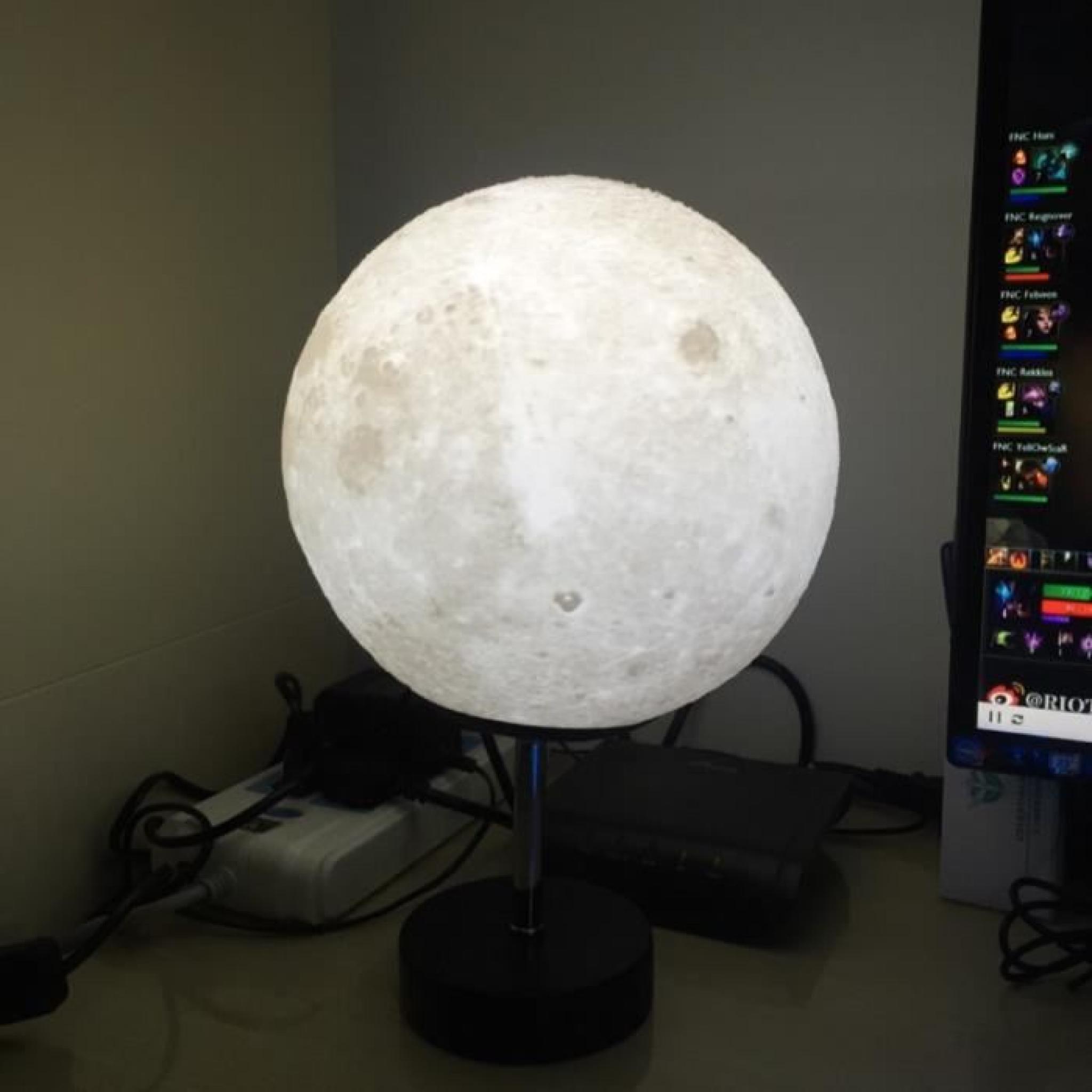 Lampe lunaire de création 3D de lampe d'une lampe à del de personnalisation pas cher