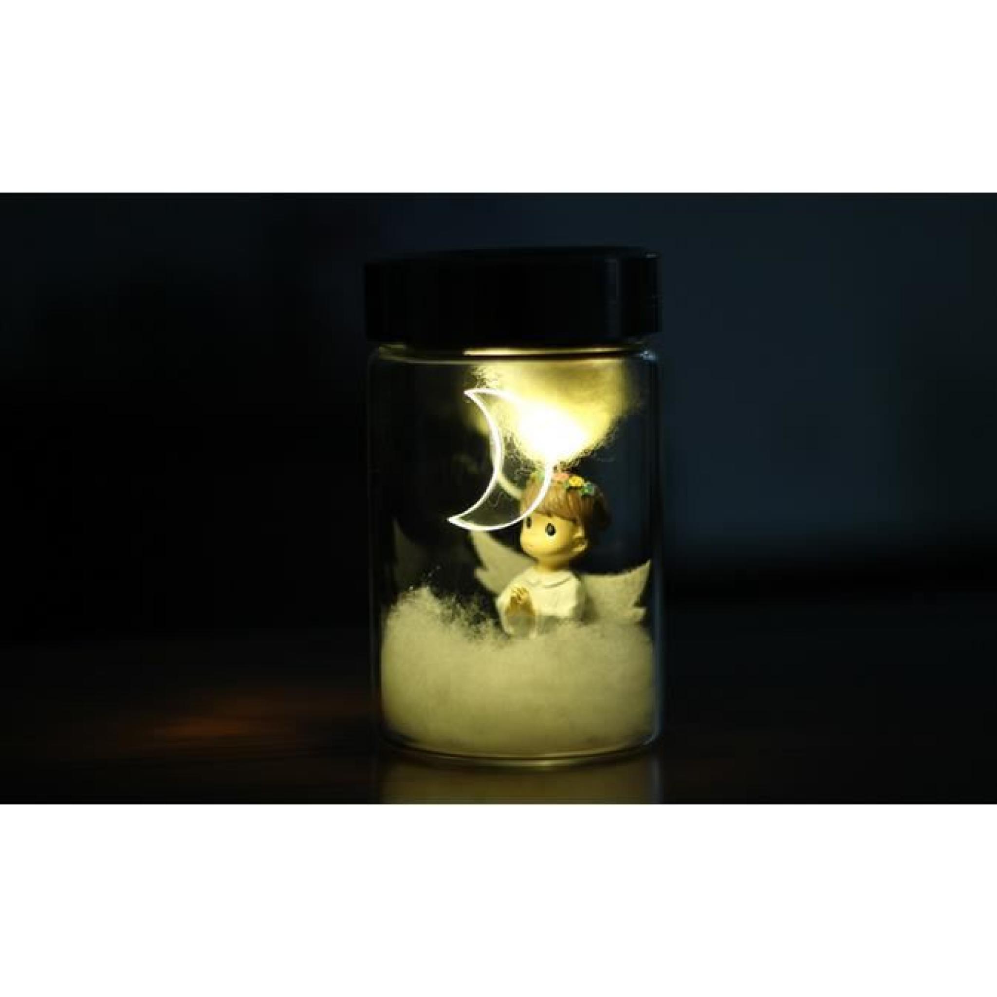 lampe mariage ,en solaire ,capteur lumière ,verre ,14.5cm,couleur blanc