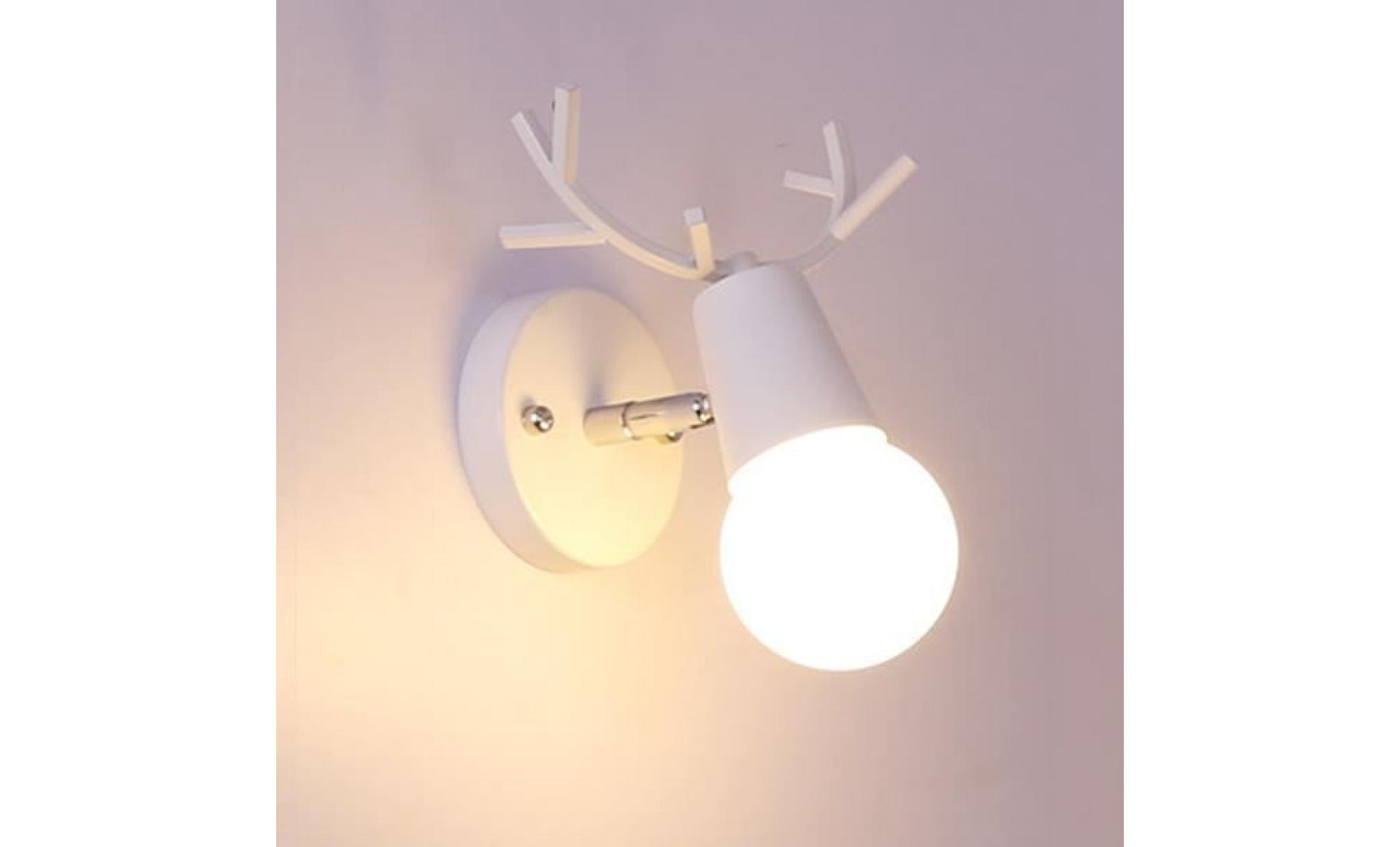 2pcs lampe murale e27 applique intérieur murale design moderne simple ampoule non inclus blanc
