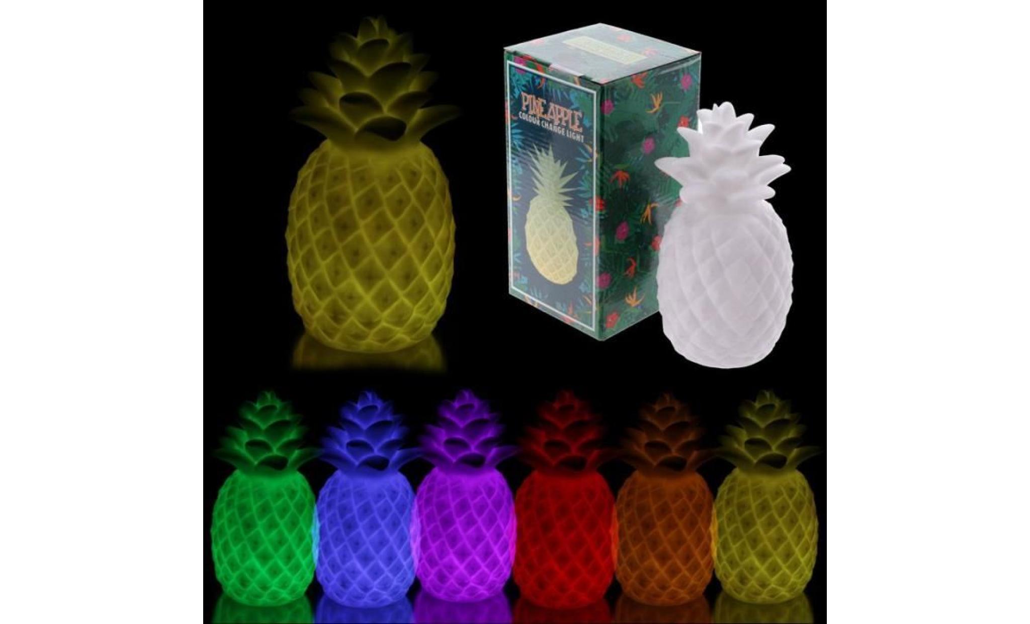 lampe ou veilleuse couleurs changeantes ananas led